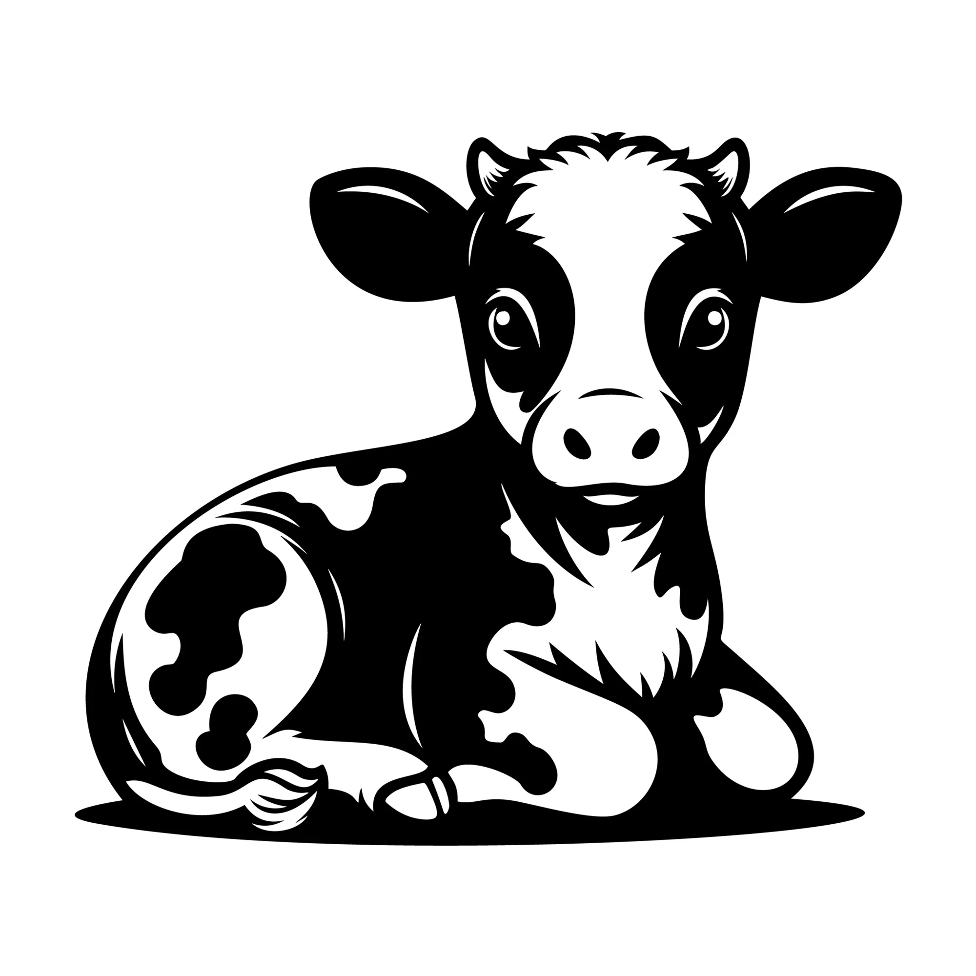 Cute Cow Silhouette SVG