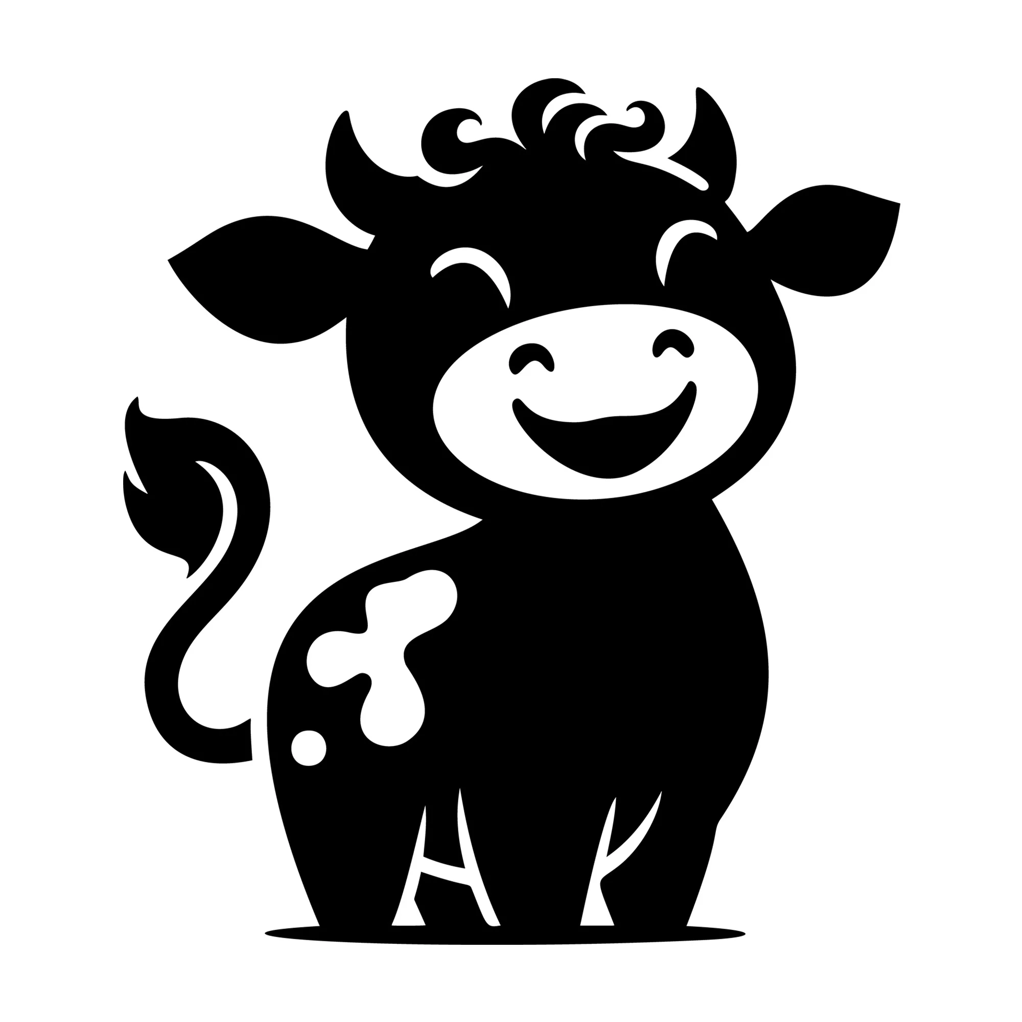 Cute Cow Silhouette SVG
