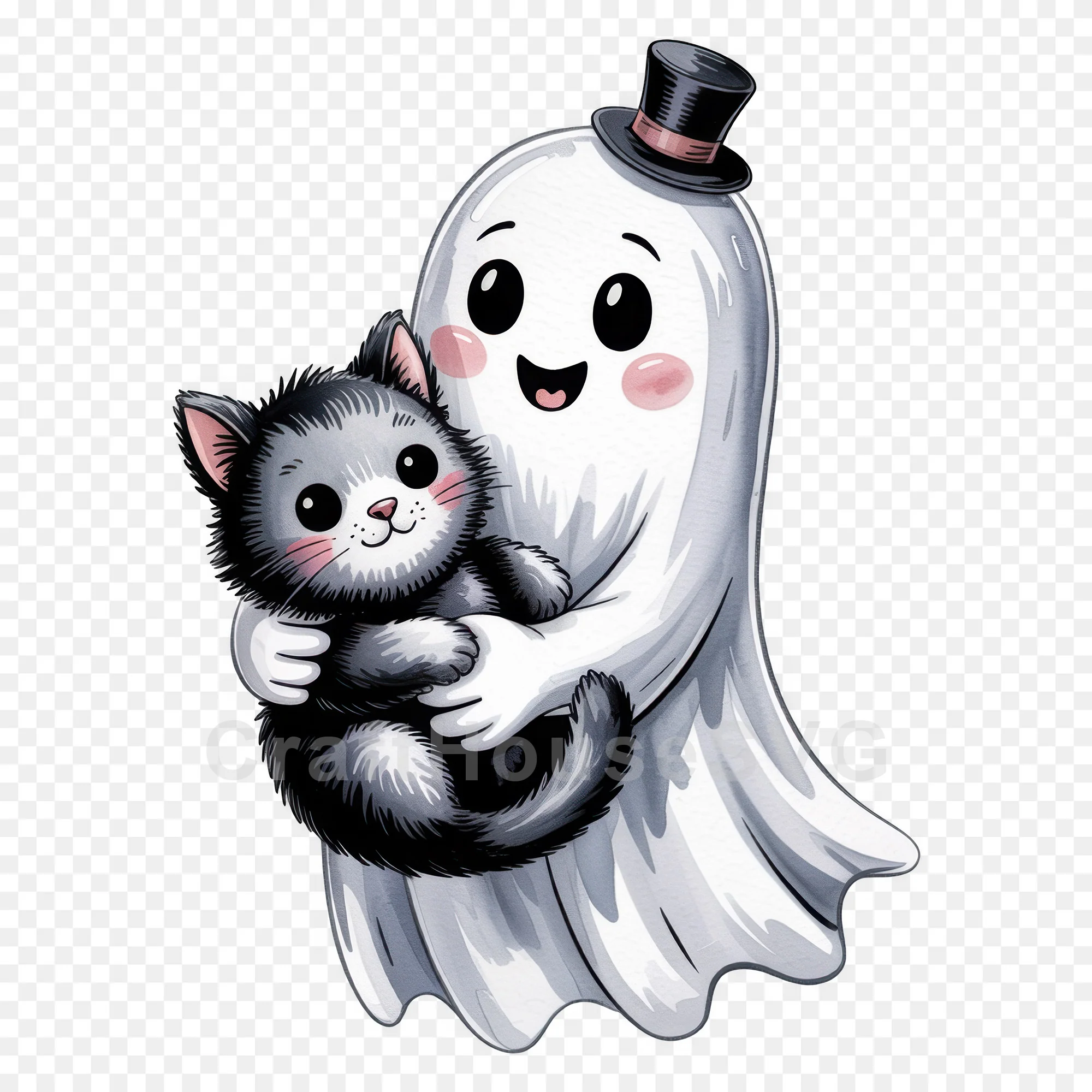 Cute Halloween Ghost Clipart Sublimation Bundle PNG - Image 11
