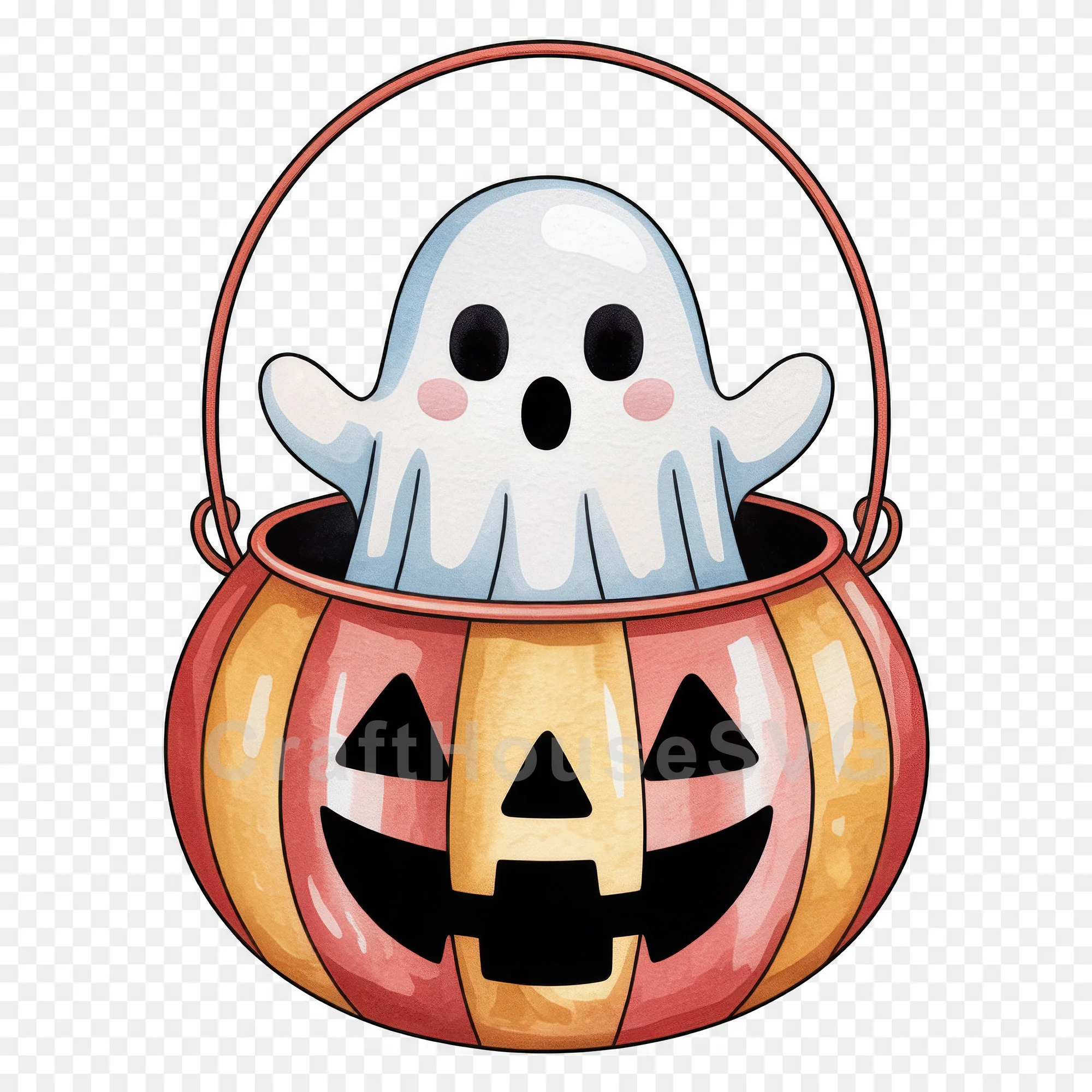 Cute Halloween Ghost Clipart Sublimation Bundle PNG - Image 12