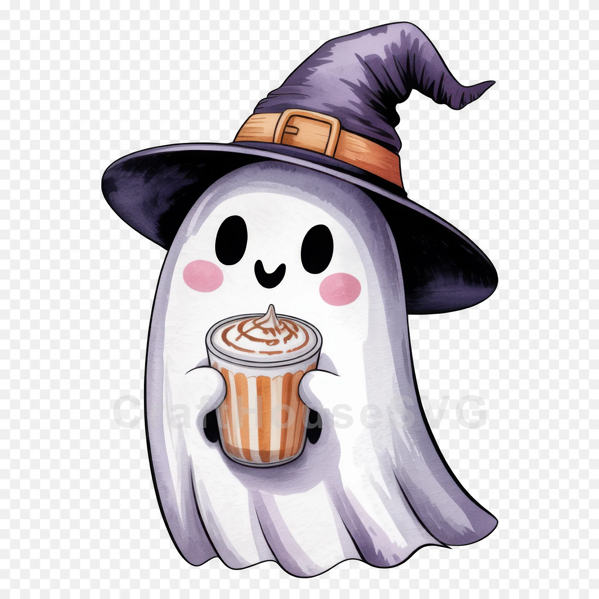 Cute Halloween Ghost Clipart Sublimation Bundle PNG - Image 19
