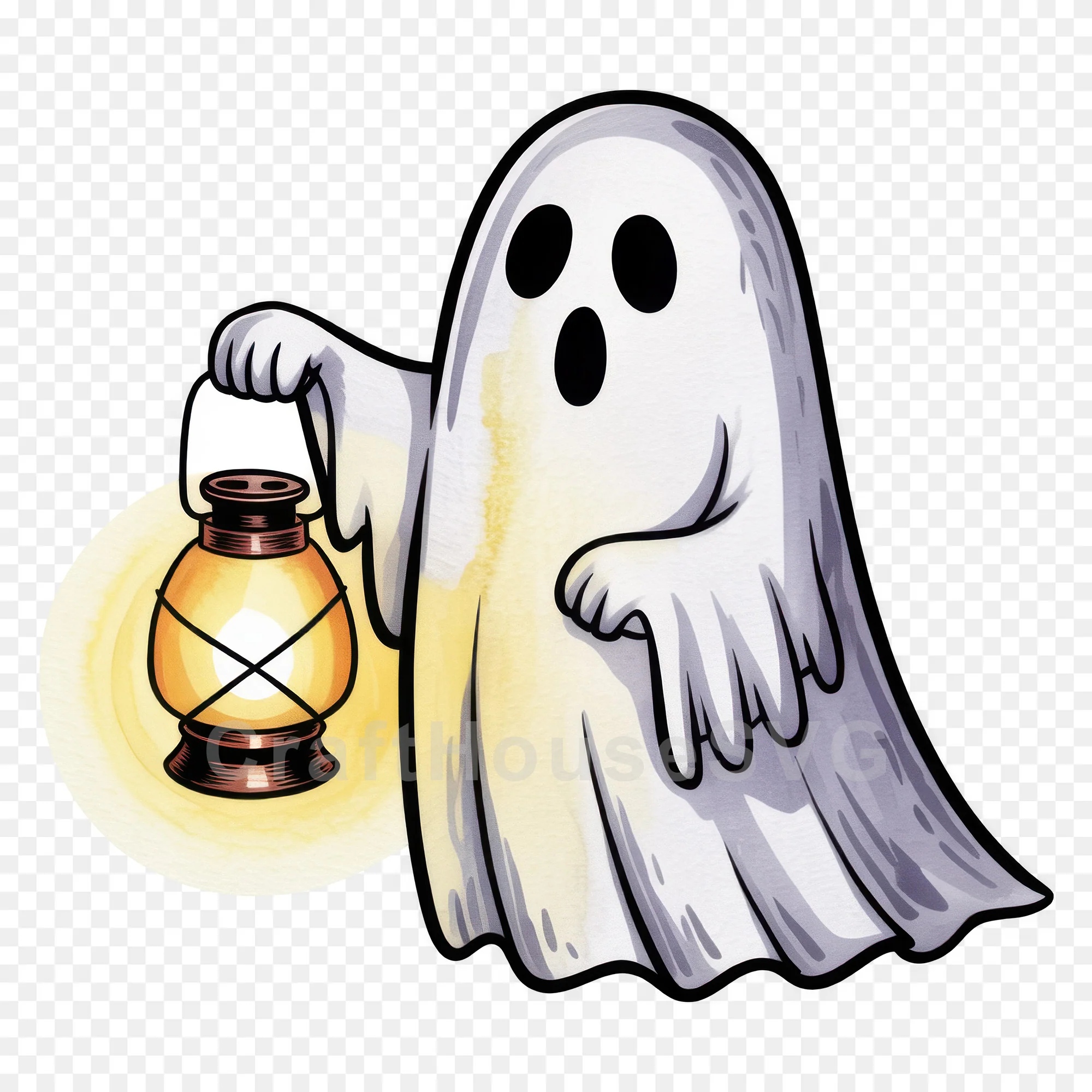 Cute Halloween Ghost Clipart Sublimation Bundle PNG - Image 23
