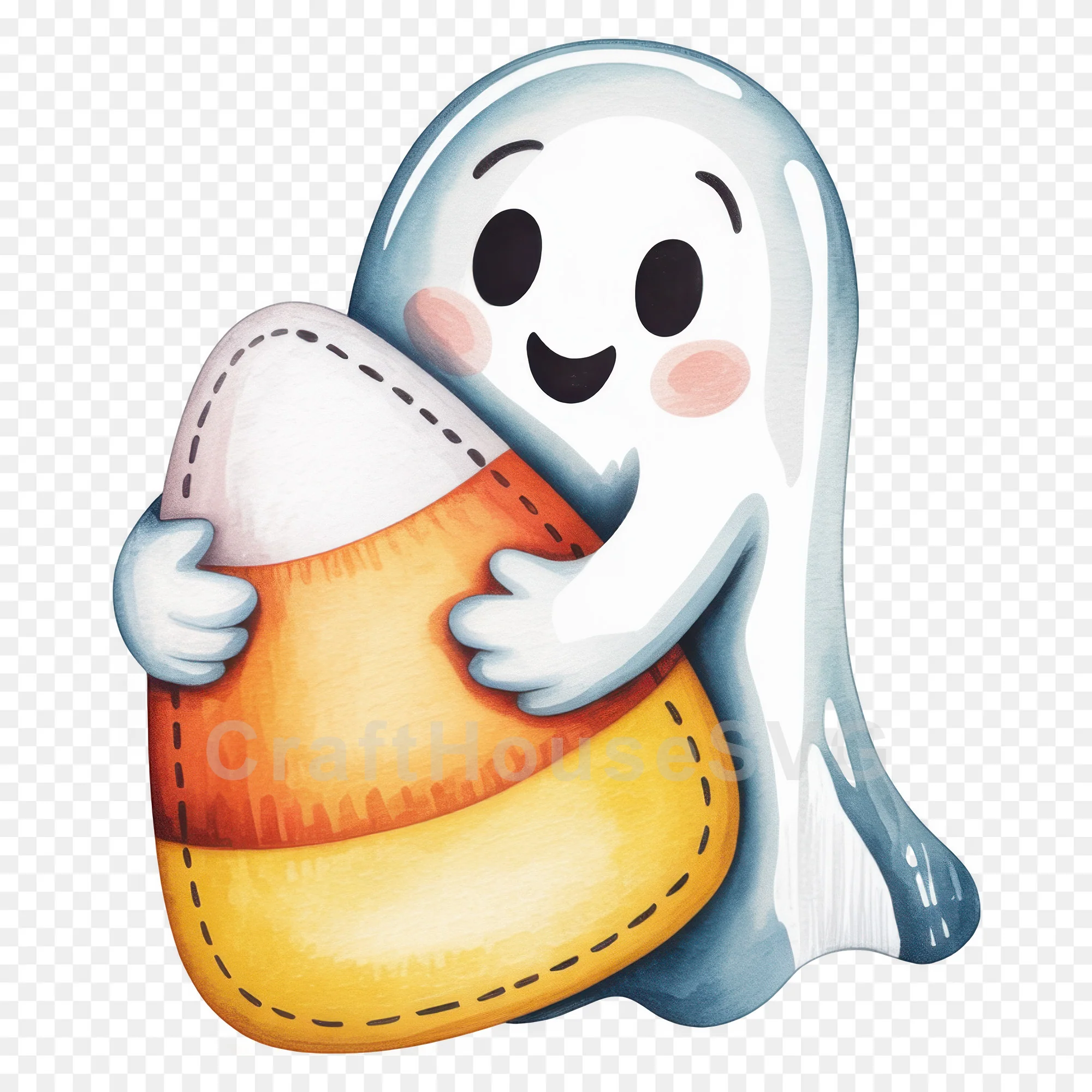 Cute Halloween Ghost Clipart Sublimation Bundle PNG - Image 5