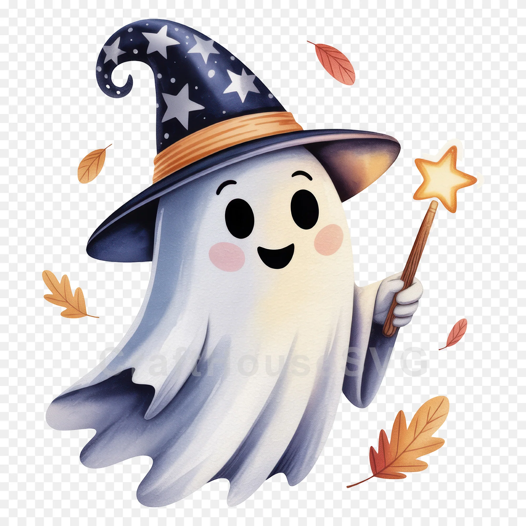 Cute Halloween Ghost Clipart Sublimation Bundle PNG - Image 7