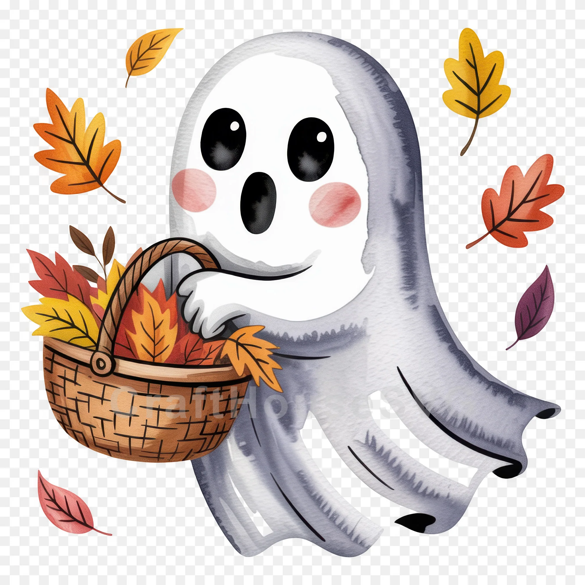 Cute Halloween Ghost Clipart Sublimation Bundle PNG - Image 9