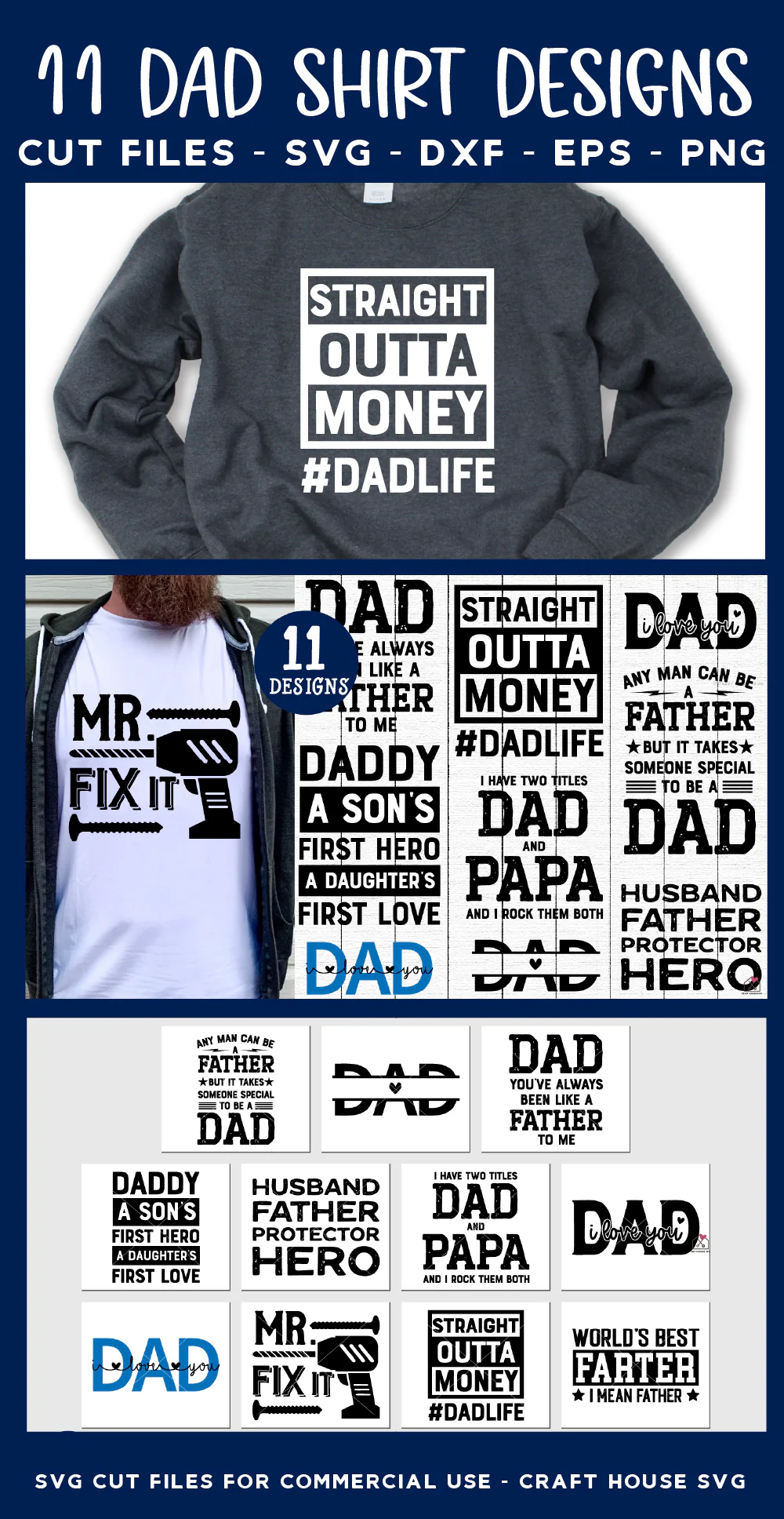 Dad Shirt SVG Bundle - Image 4