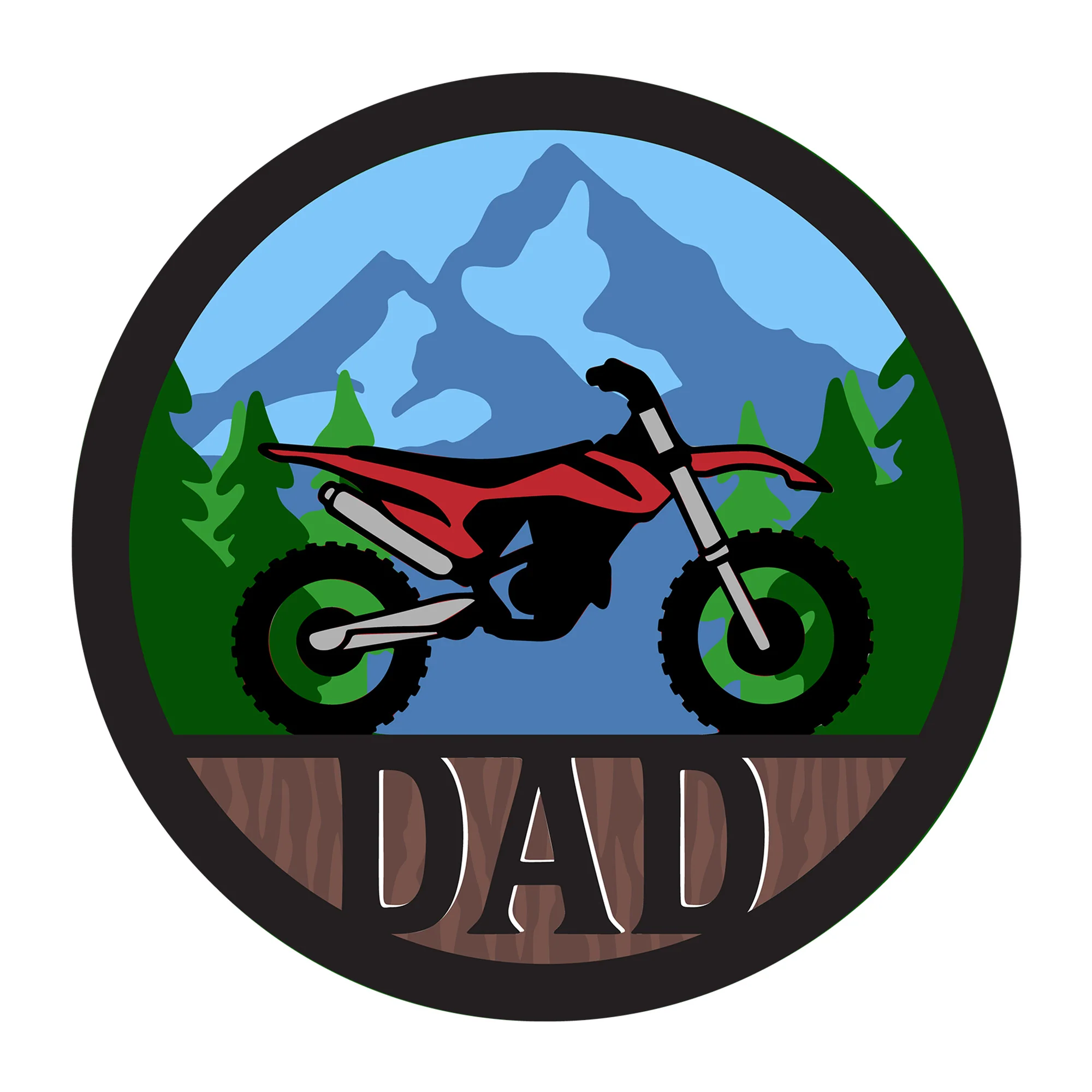Dirt Bike 3D Dad SVG