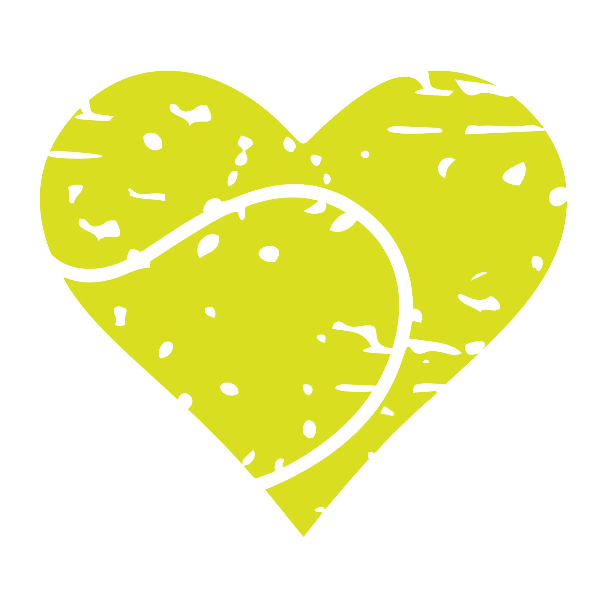 Distressed Tennis Heart SVG