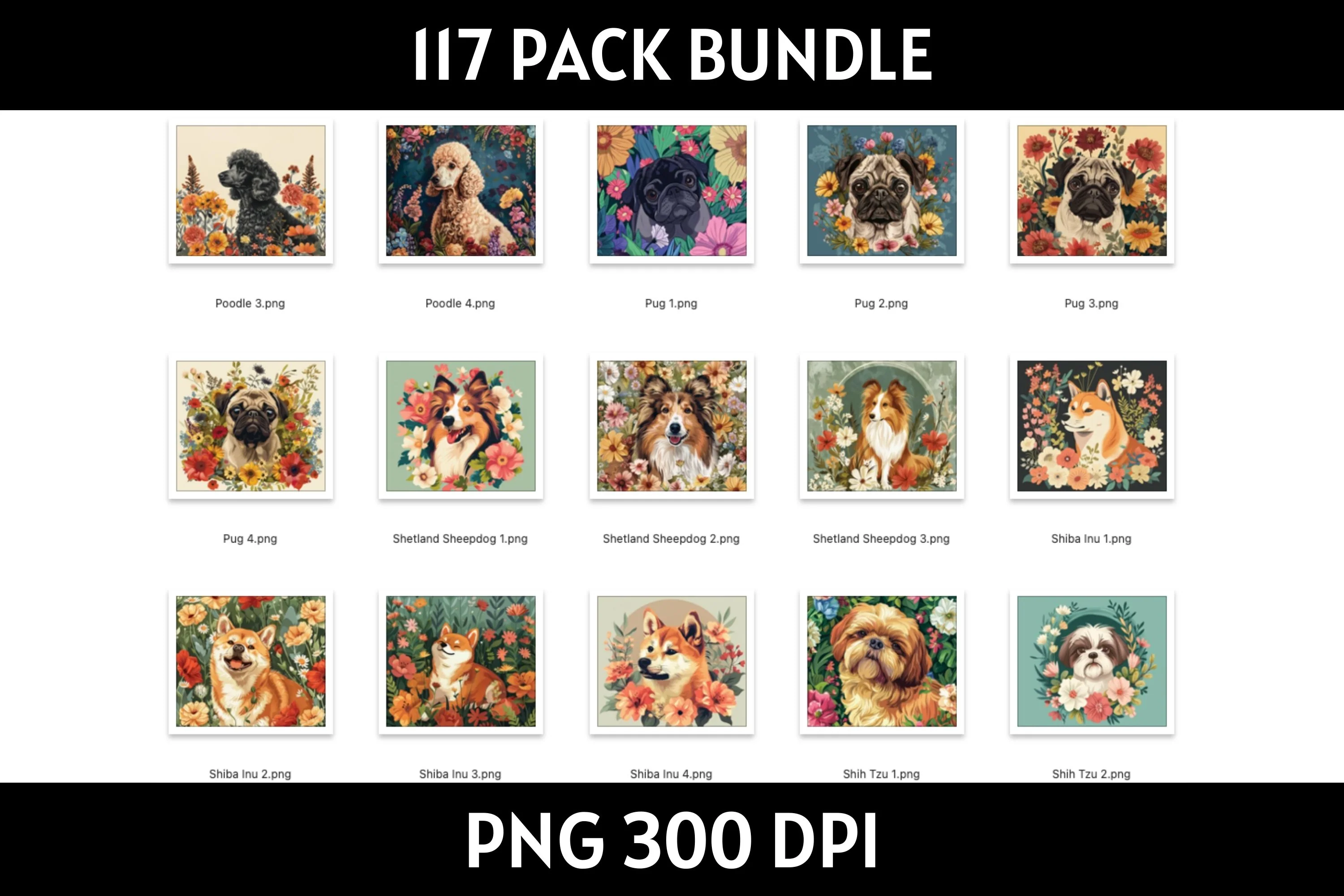 Dog Illustration Tumbler Sublimation Bundle PNG 20 oz - Image 10