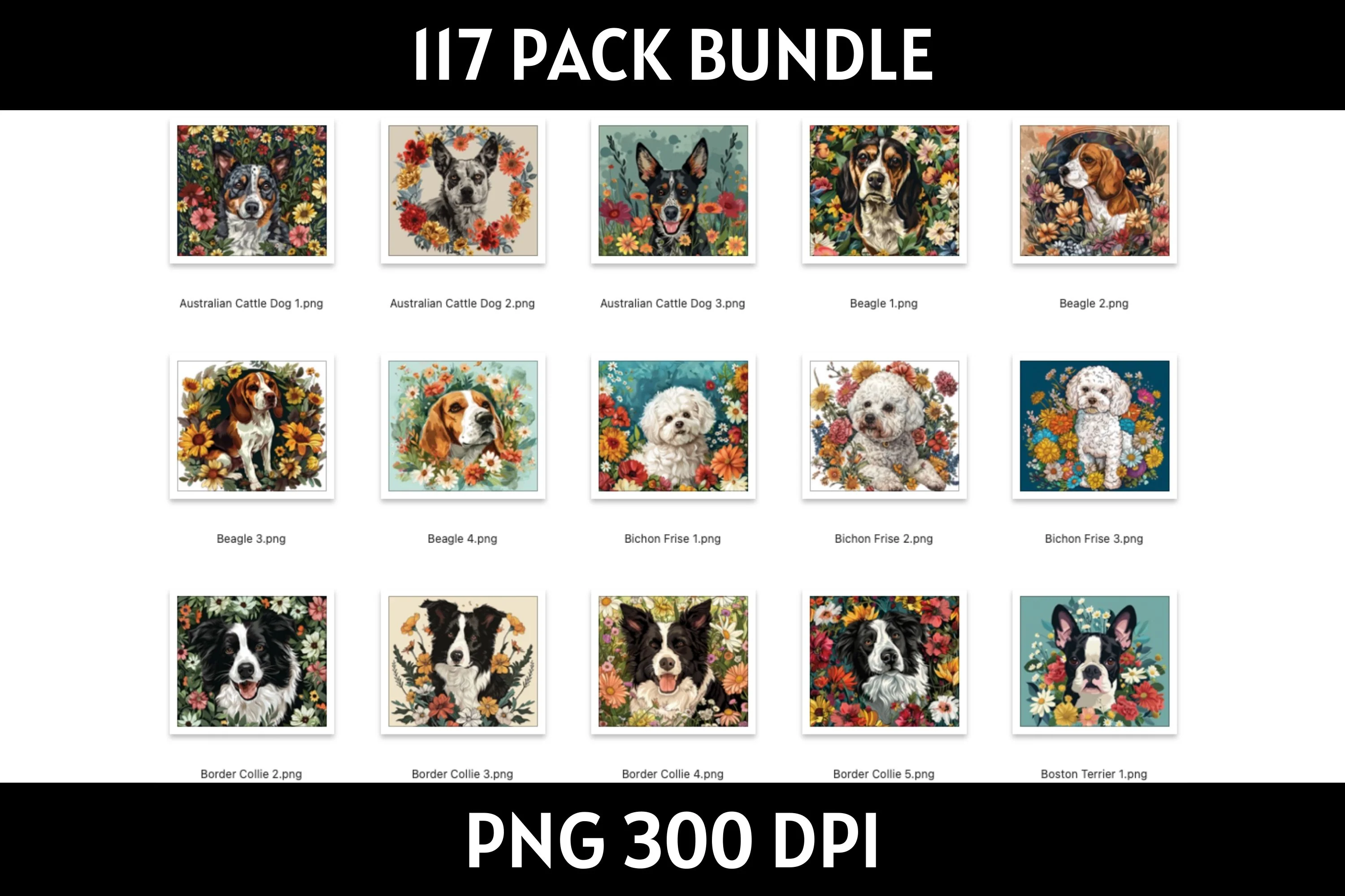 Dog Illustration Tumbler Sublimation Bundle PNG 20 oz - Image 4