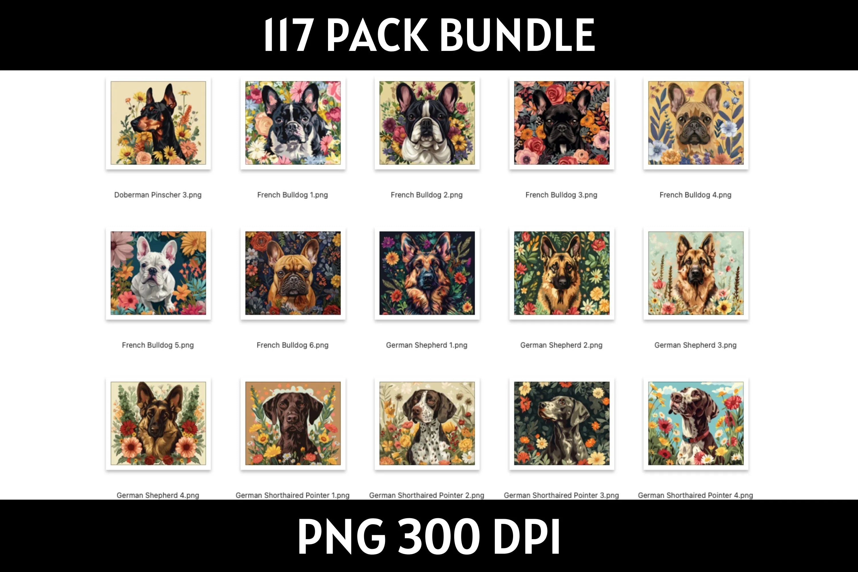 Dog Illustration Tumbler Sublimation Bundle PNG 20 oz - Image 7