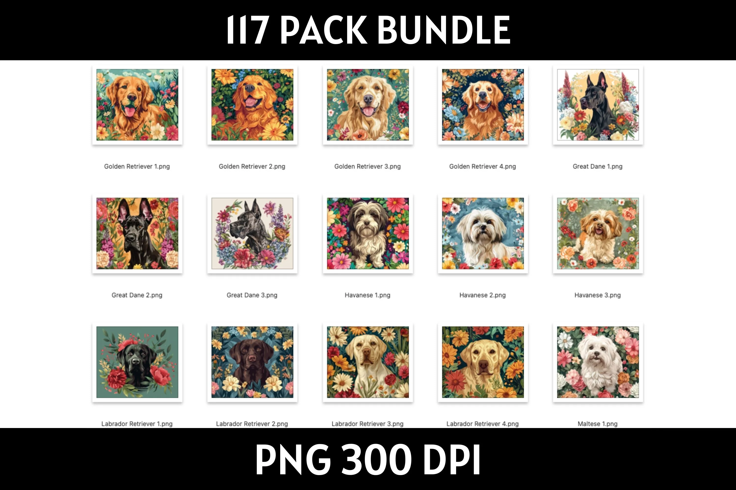 Dog Illustration Tumbler Sublimation Bundle PNG 20 oz - Image 8