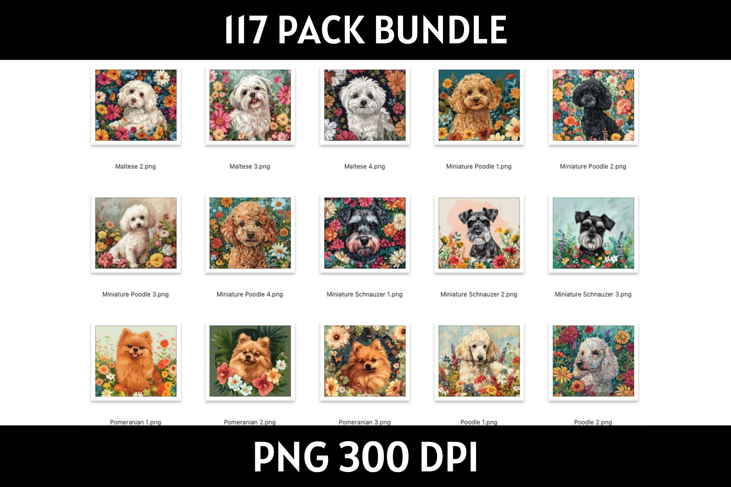 Dog Illustration Tumbler Sublimation Bundle PNG 20 oz - Image 9