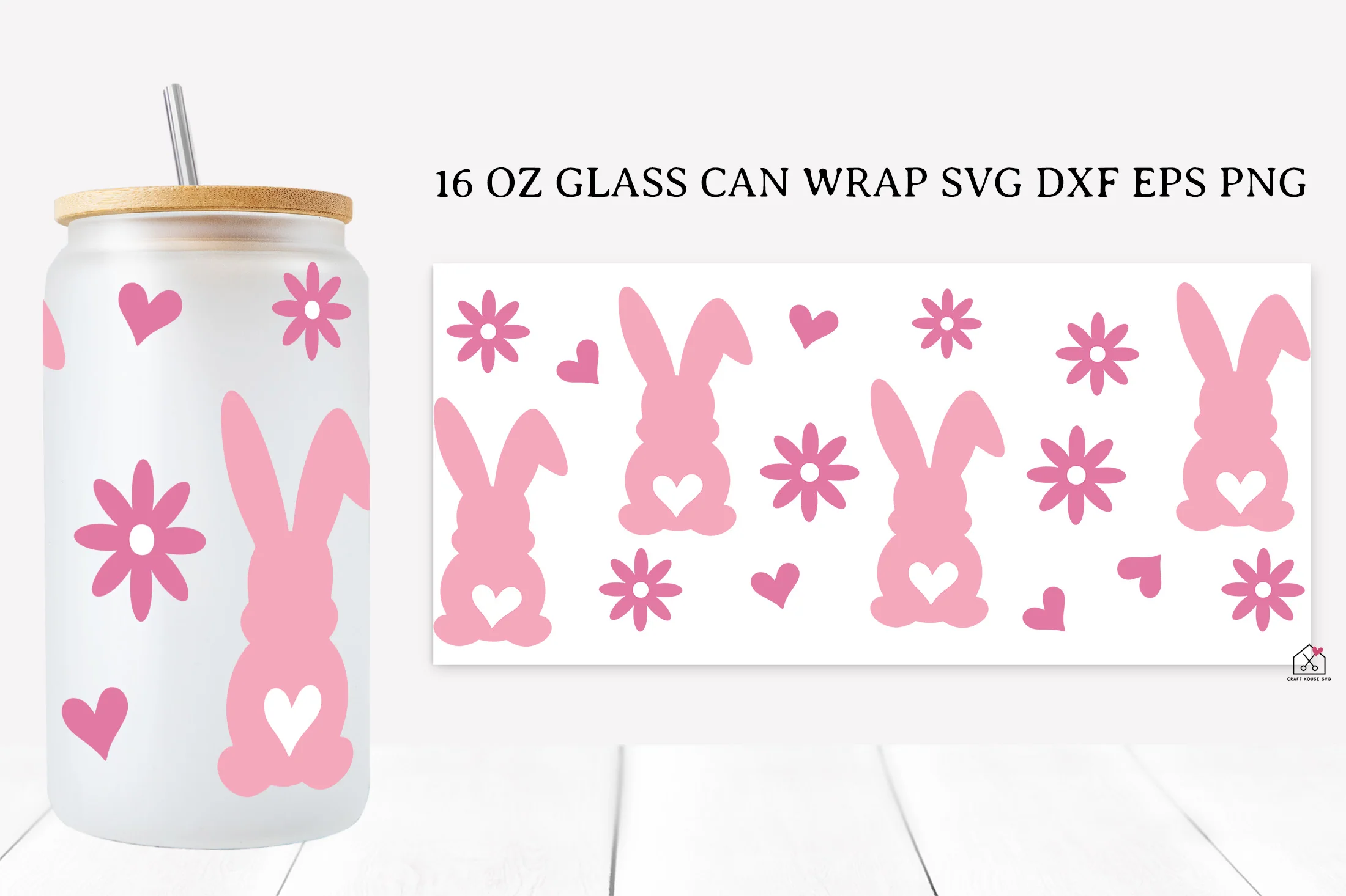 Easter 16 Oz Glass Can Wrap SVG Bundle - Image 10