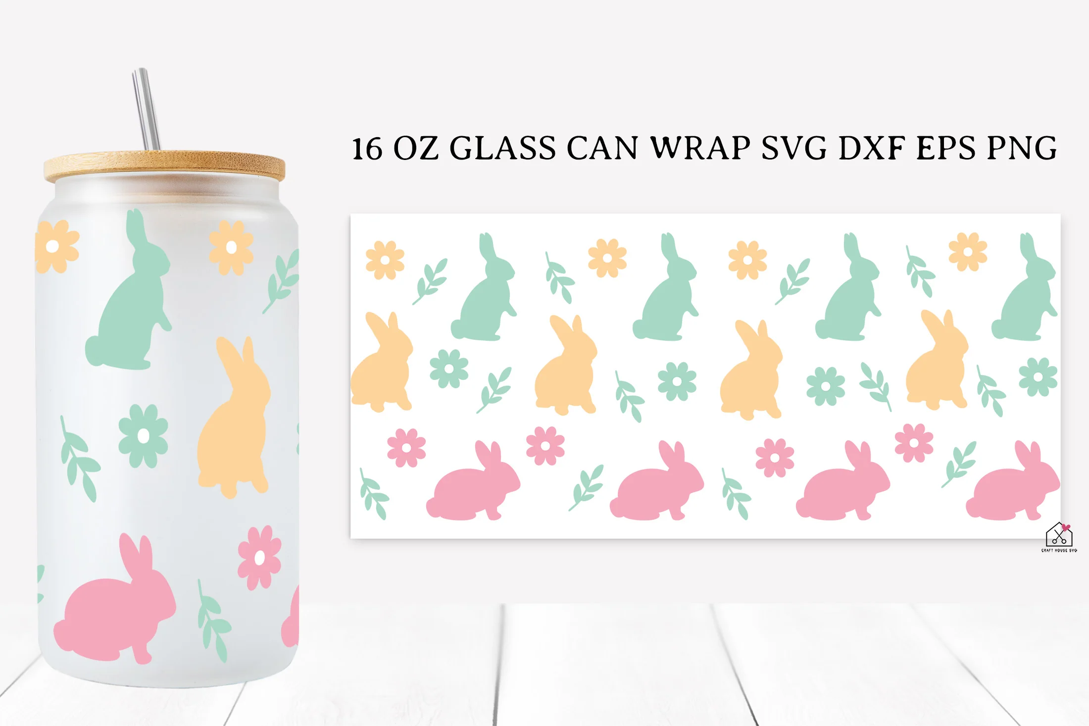 Easter 16 Oz Glass Can Wrap SVG Bundle - Image 4