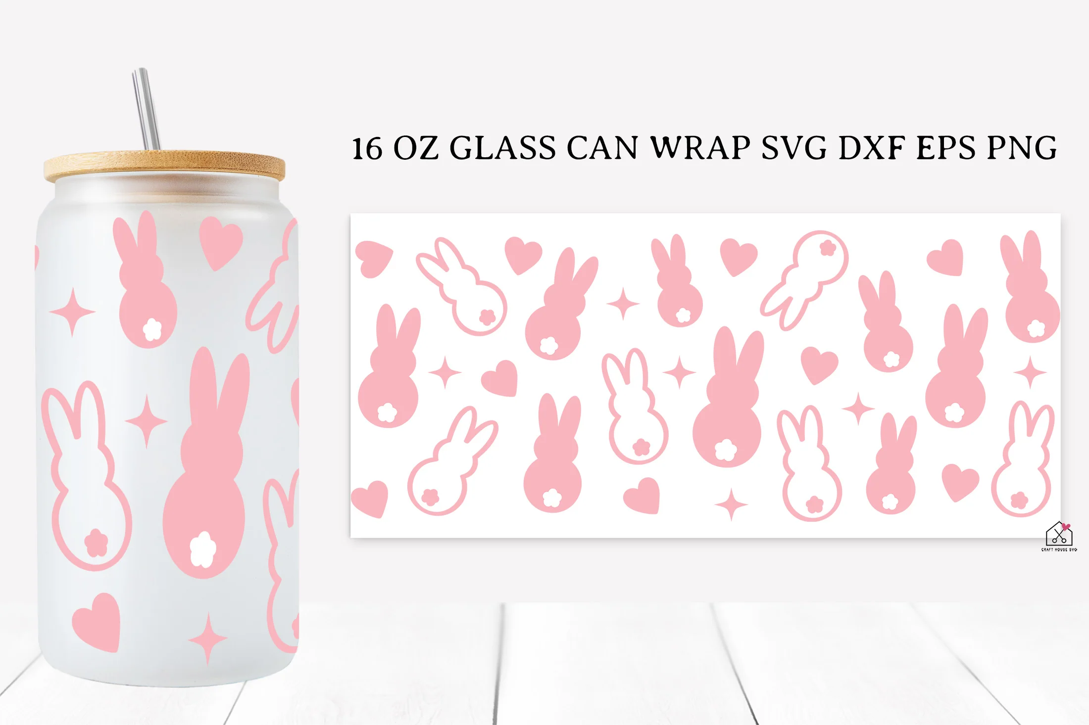 Easter 16 Oz Glass Can Wrap SVG Bundle - Image 9