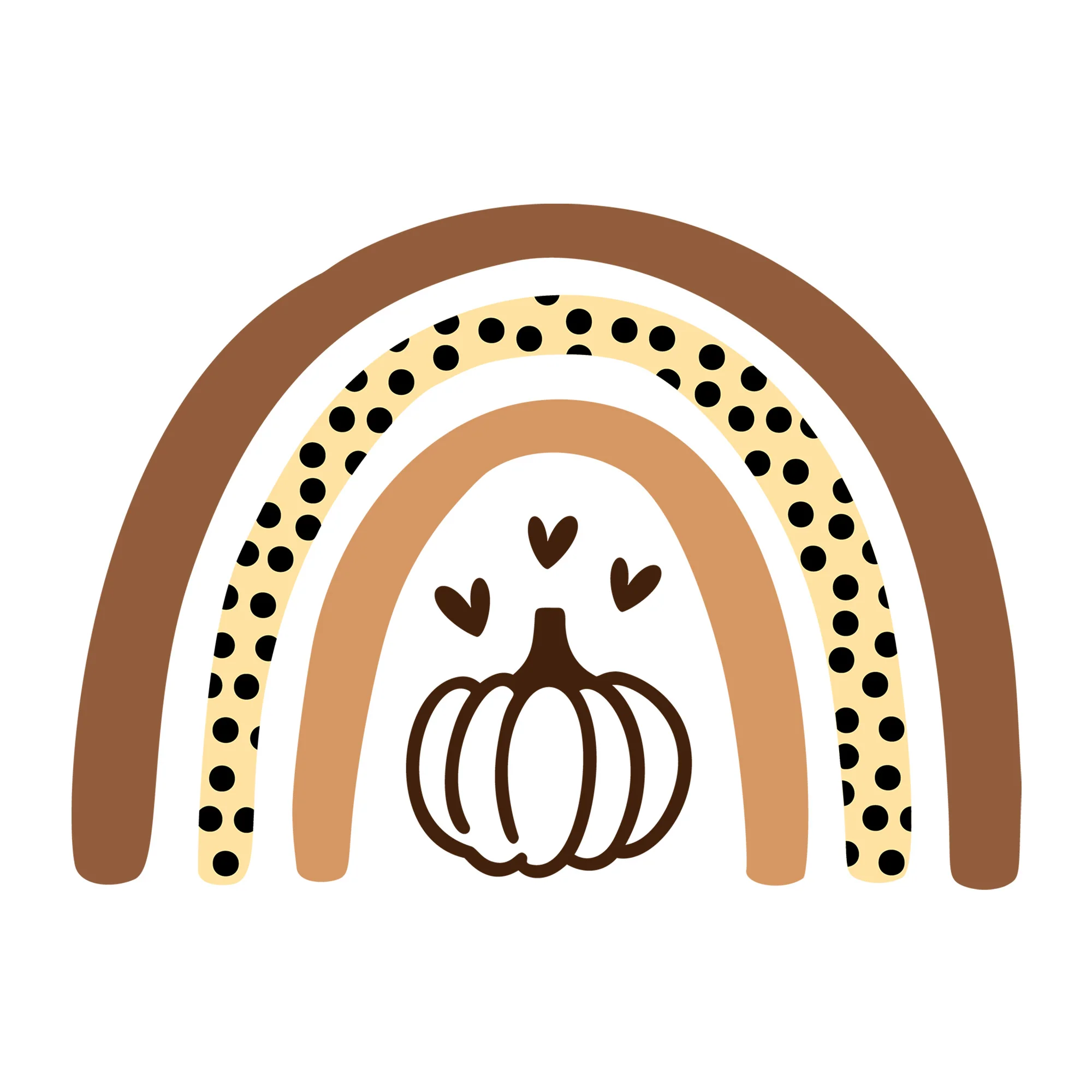 Fall Rainbow Polka Dot SVG