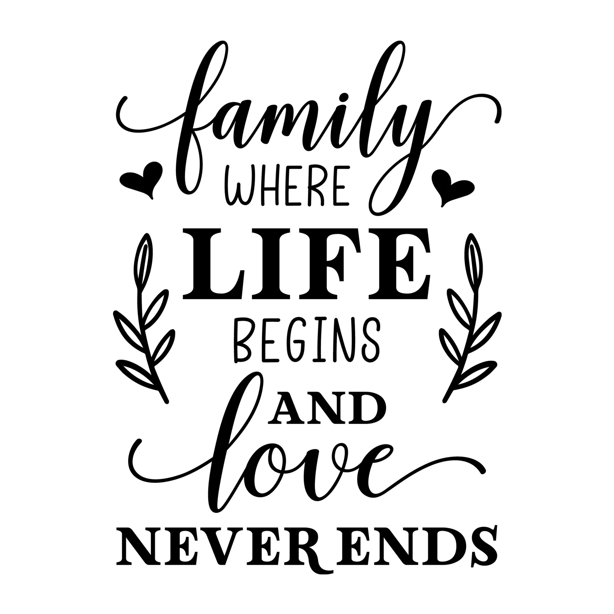 Family Where Life Begins And Love SVG