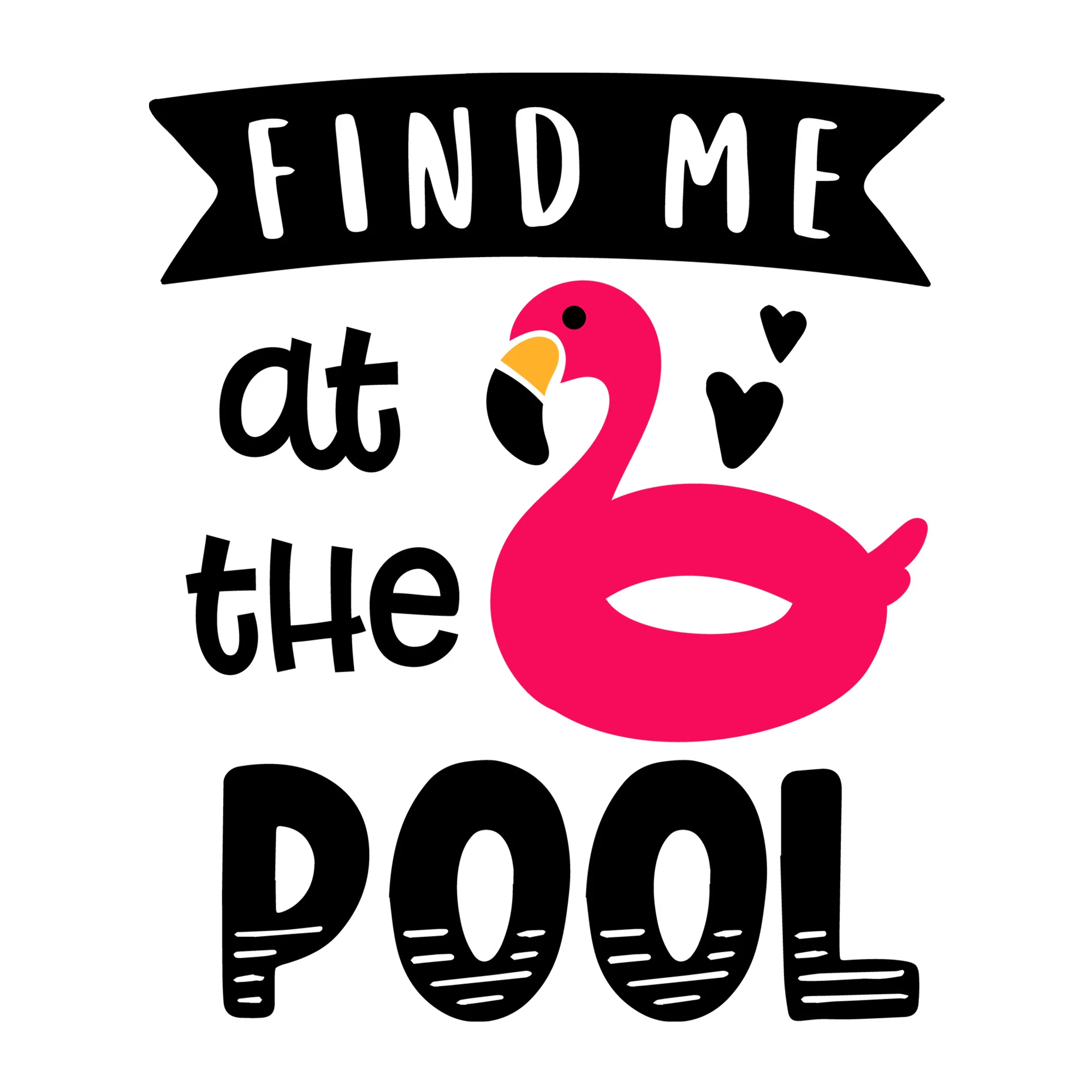 Find me at the pool SVG