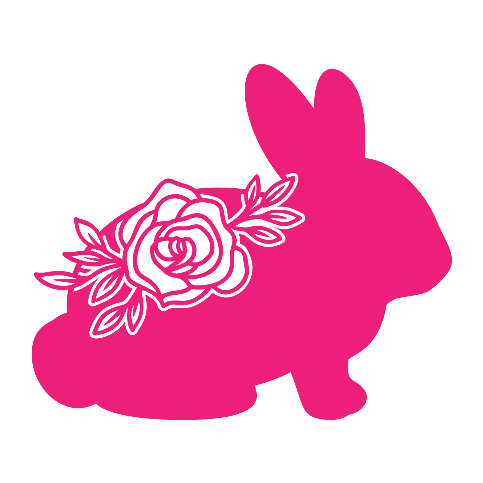 Floral bunny SVG