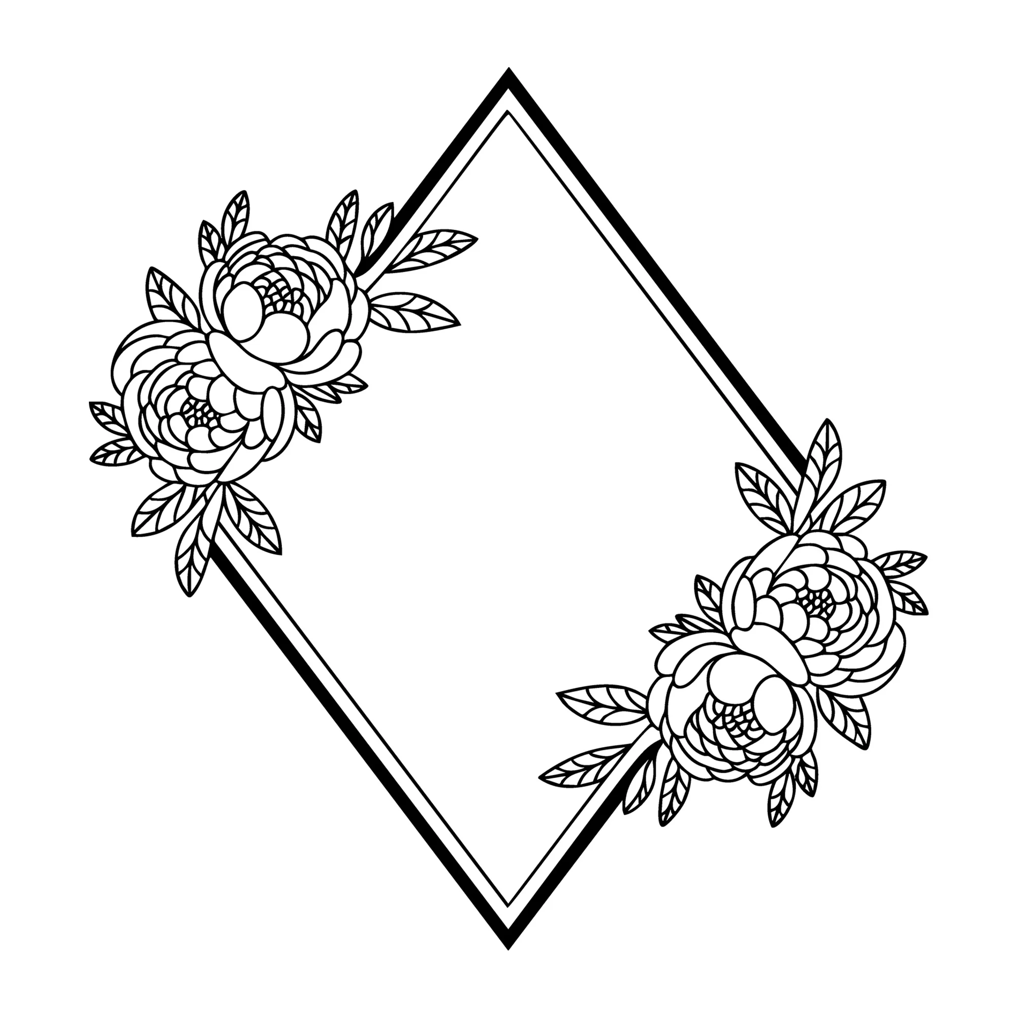 Floral Frame SVG