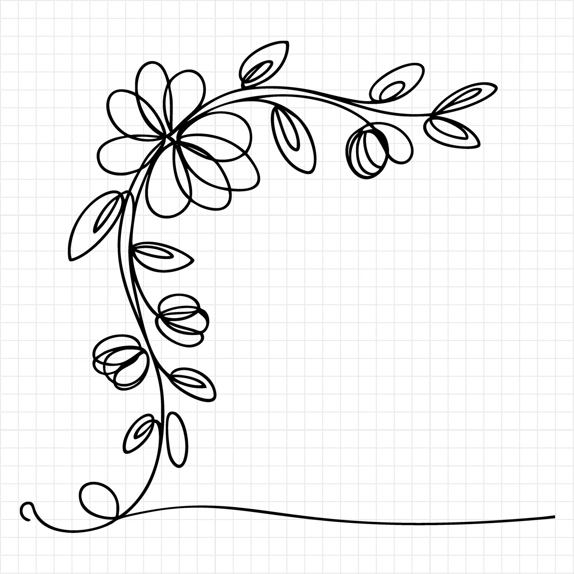 Floral Line Art SVG Bundle - Image 20