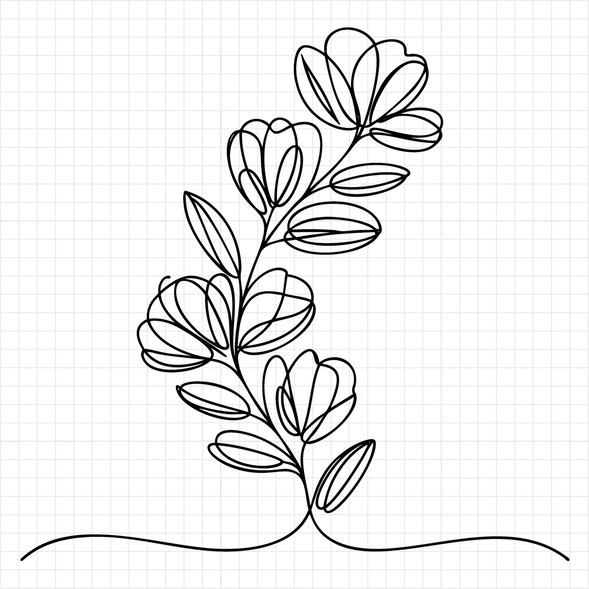 Floral Line Art SVG Bundle - Image 30
