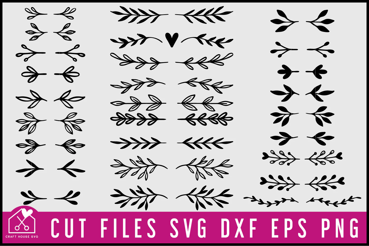Floral Flourish Text Dividers SVG Bundle - Image 2