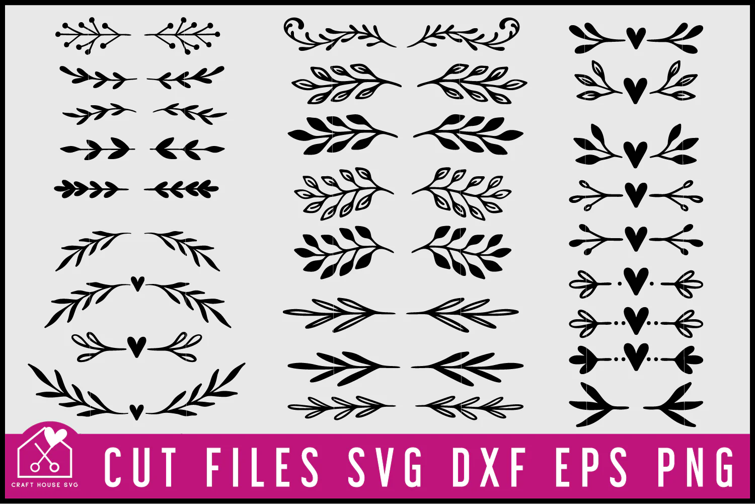 Floral Flourish Text Dividers SVG Bundle - Image 3