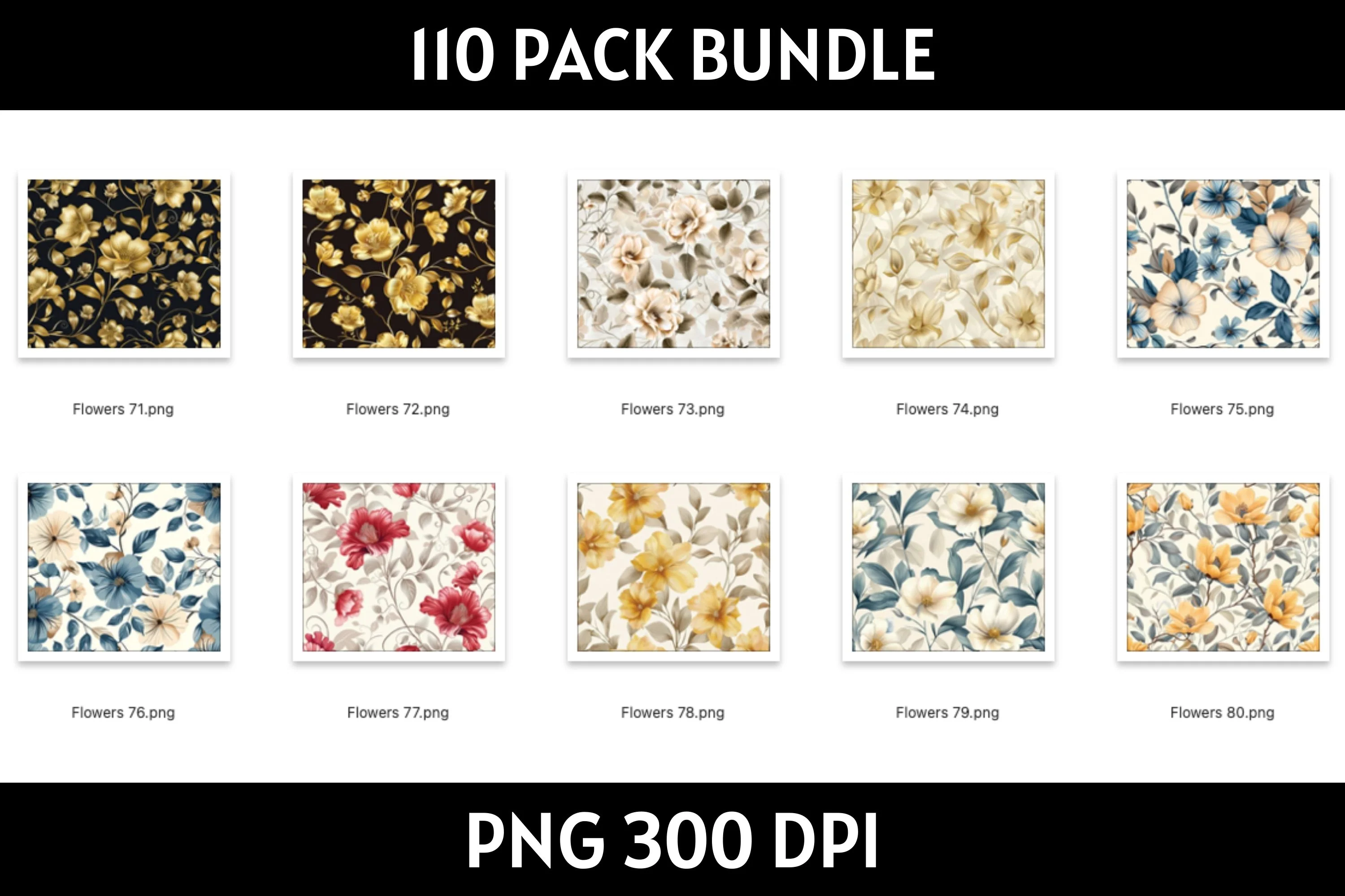 Flowers Tumbler Sublimation Bundle PNG 20 oz - Image 10