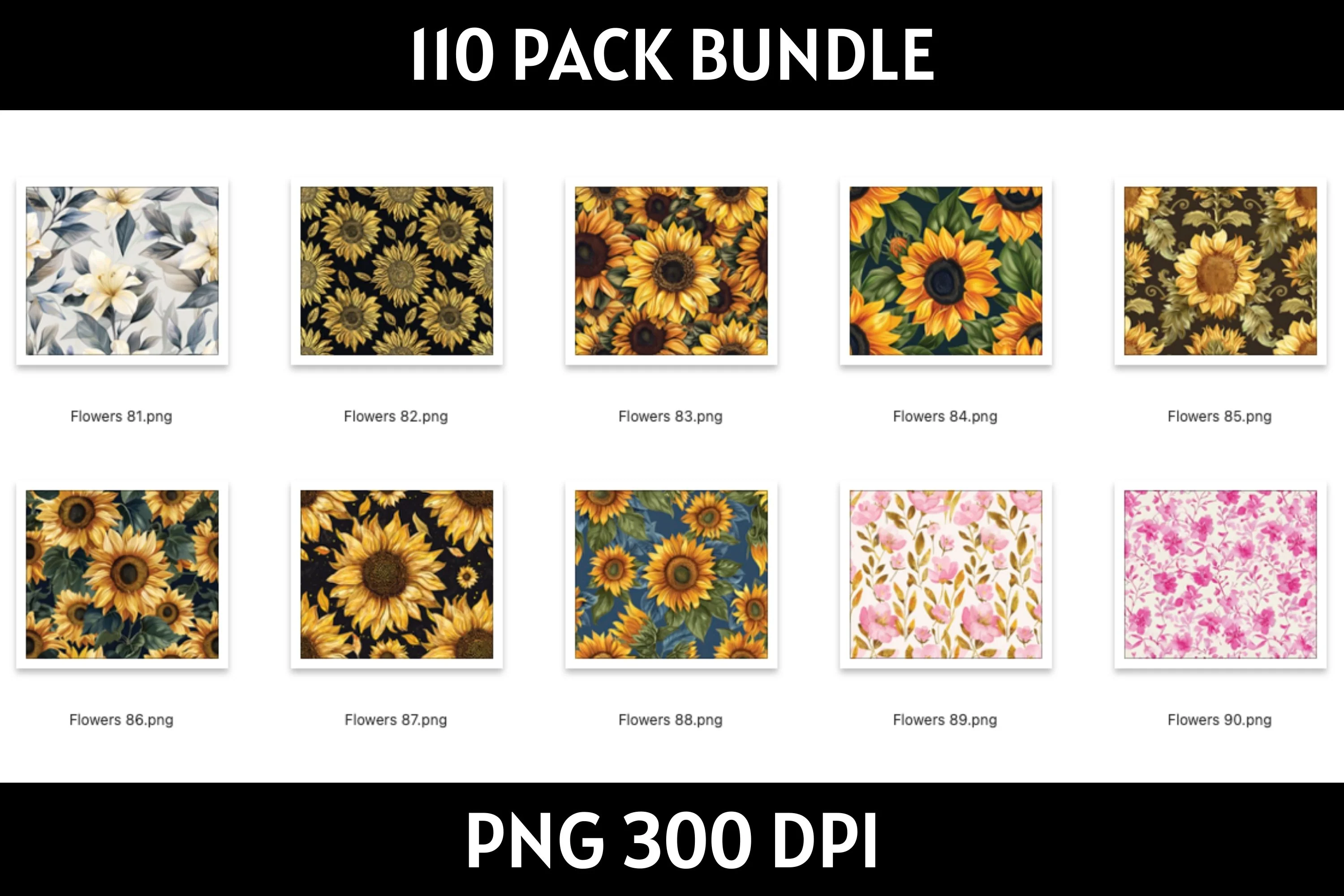 Flowers Tumbler Sublimation Bundle PNG 20 oz - Image 11