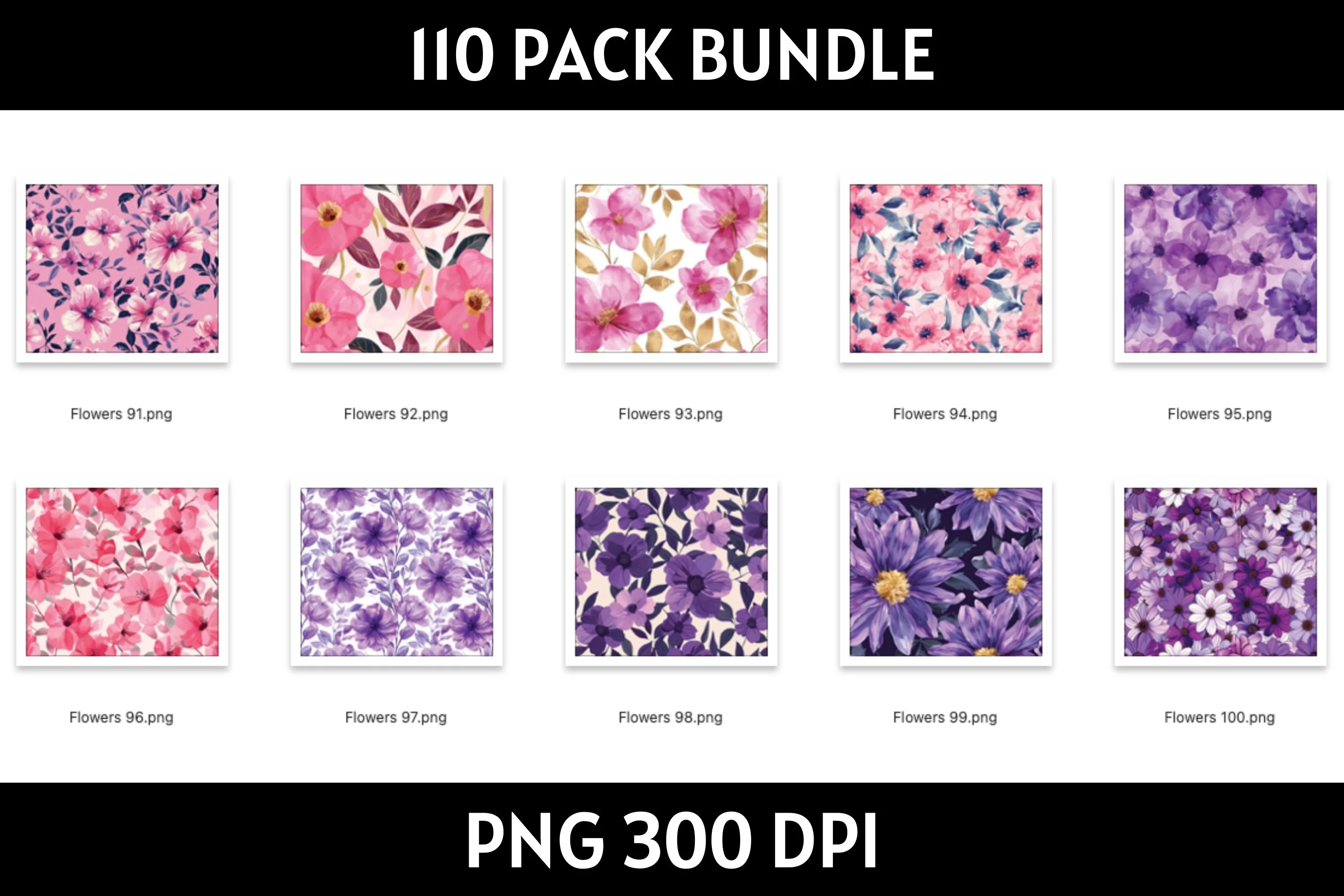 Flowers Tumbler Sublimation Bundle PNG 20 oz - Image 12