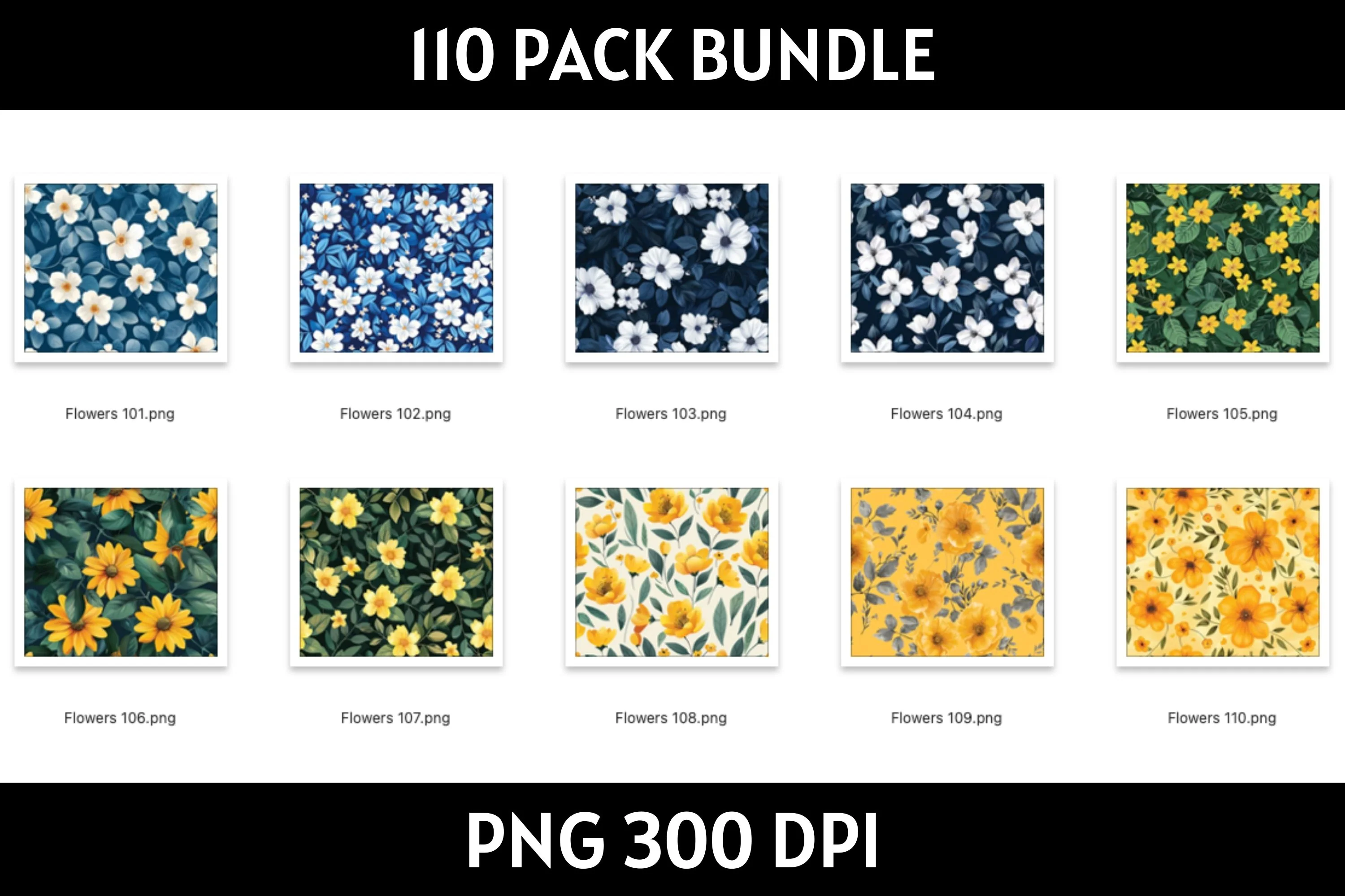 Flowers Tumbler Sublimation Bundle PNG 20 oz - Image 13