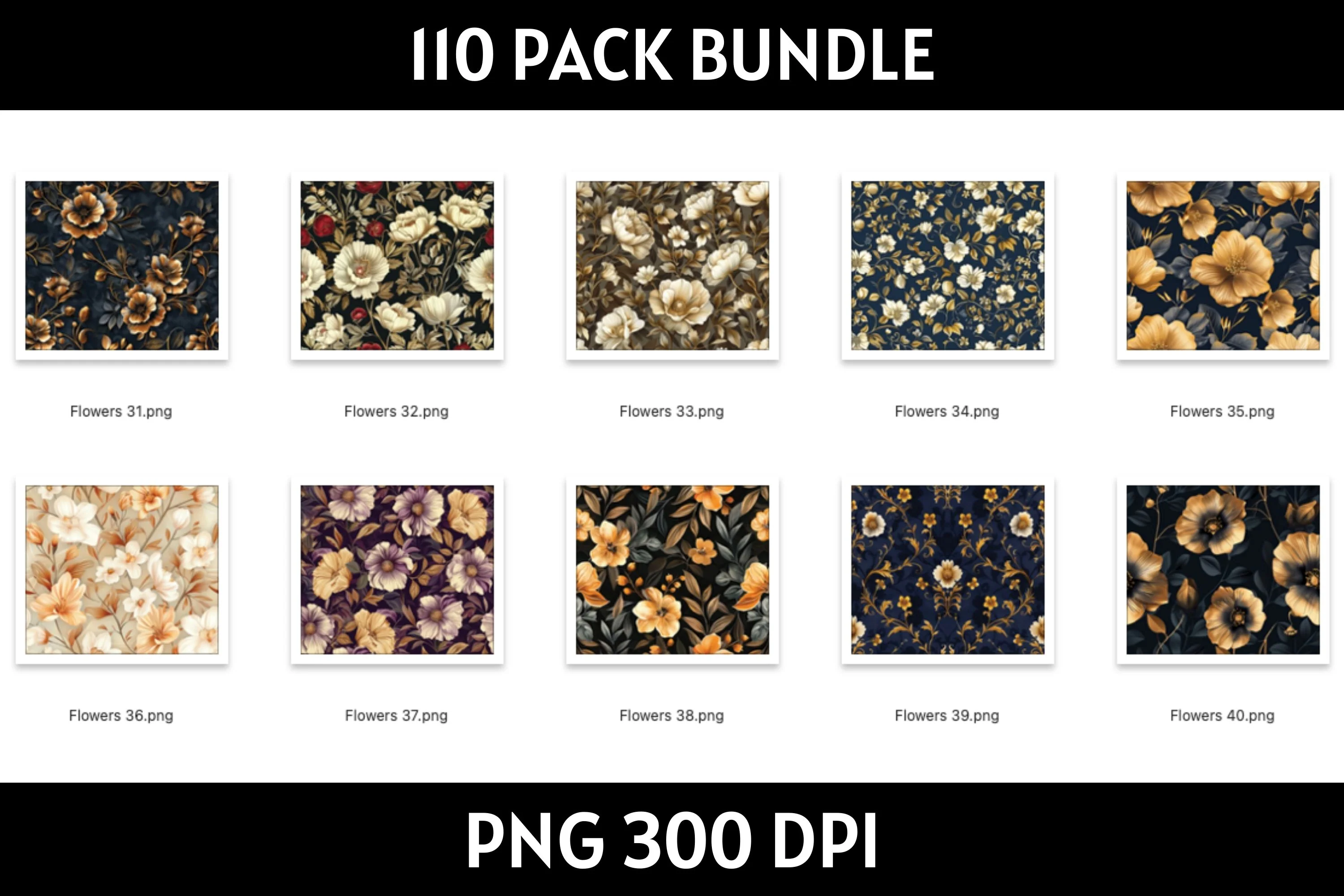 Flowers Tumbler Sublimation Bundle PNG 20 oz - Image 6