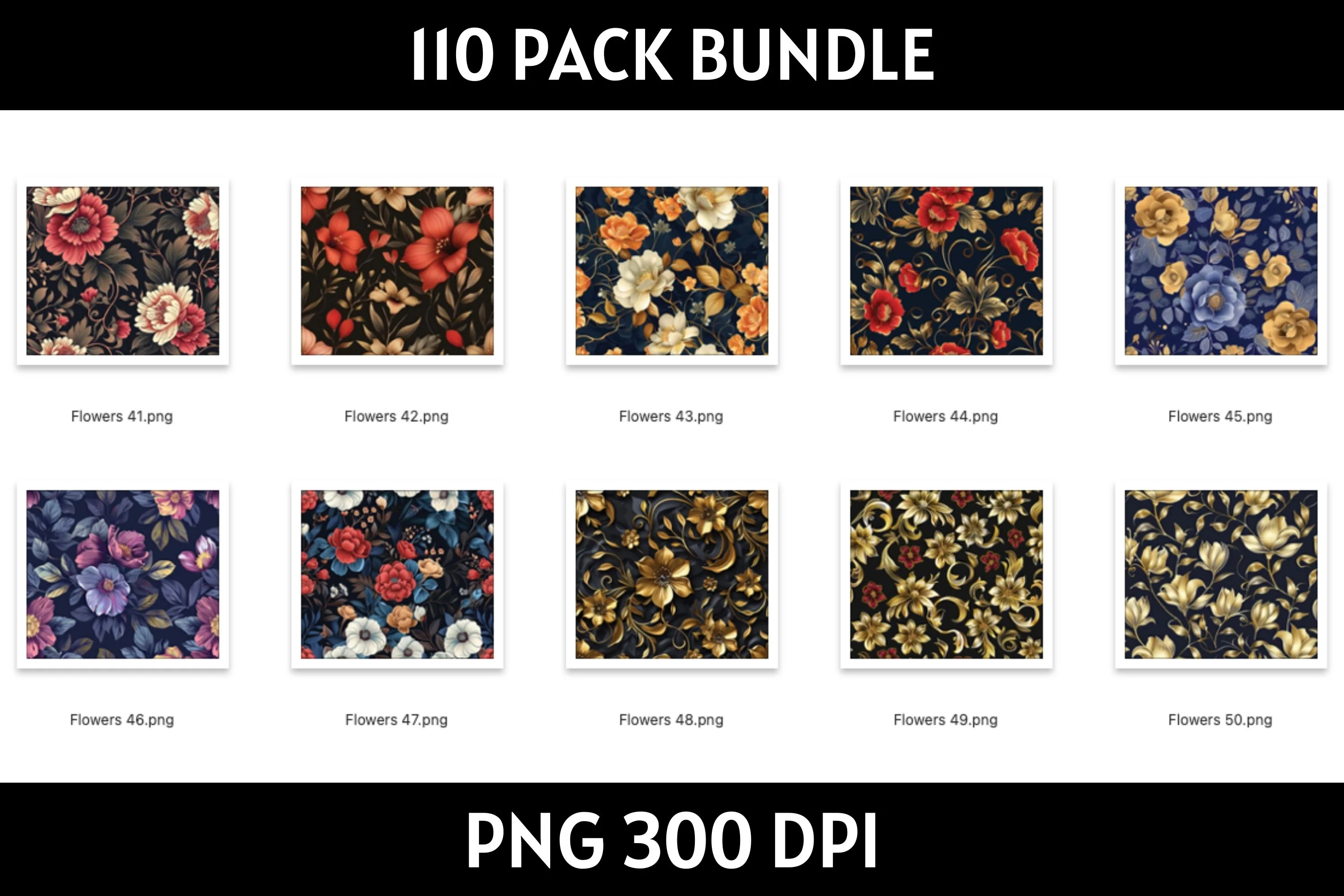 Flowers Tumbler Sublimation Bundle PNG 20 oz - Image 7