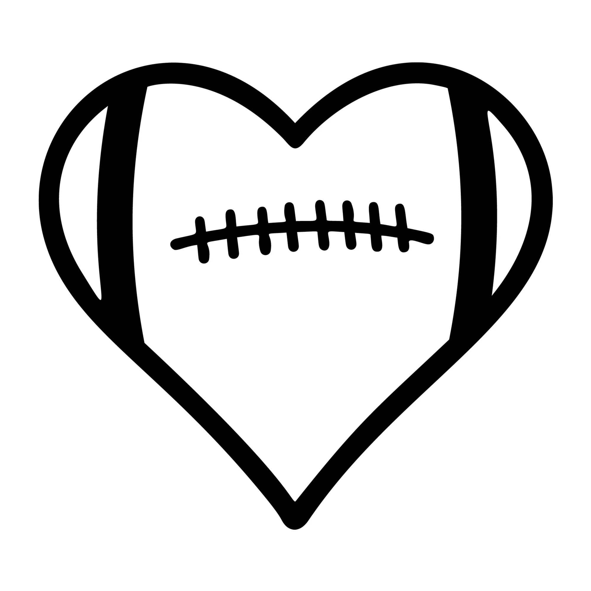 Football Heart SVG