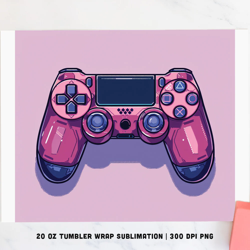 Gaming Controller Tumbler Sublimation Bundle PNG 20 oz - Image 3