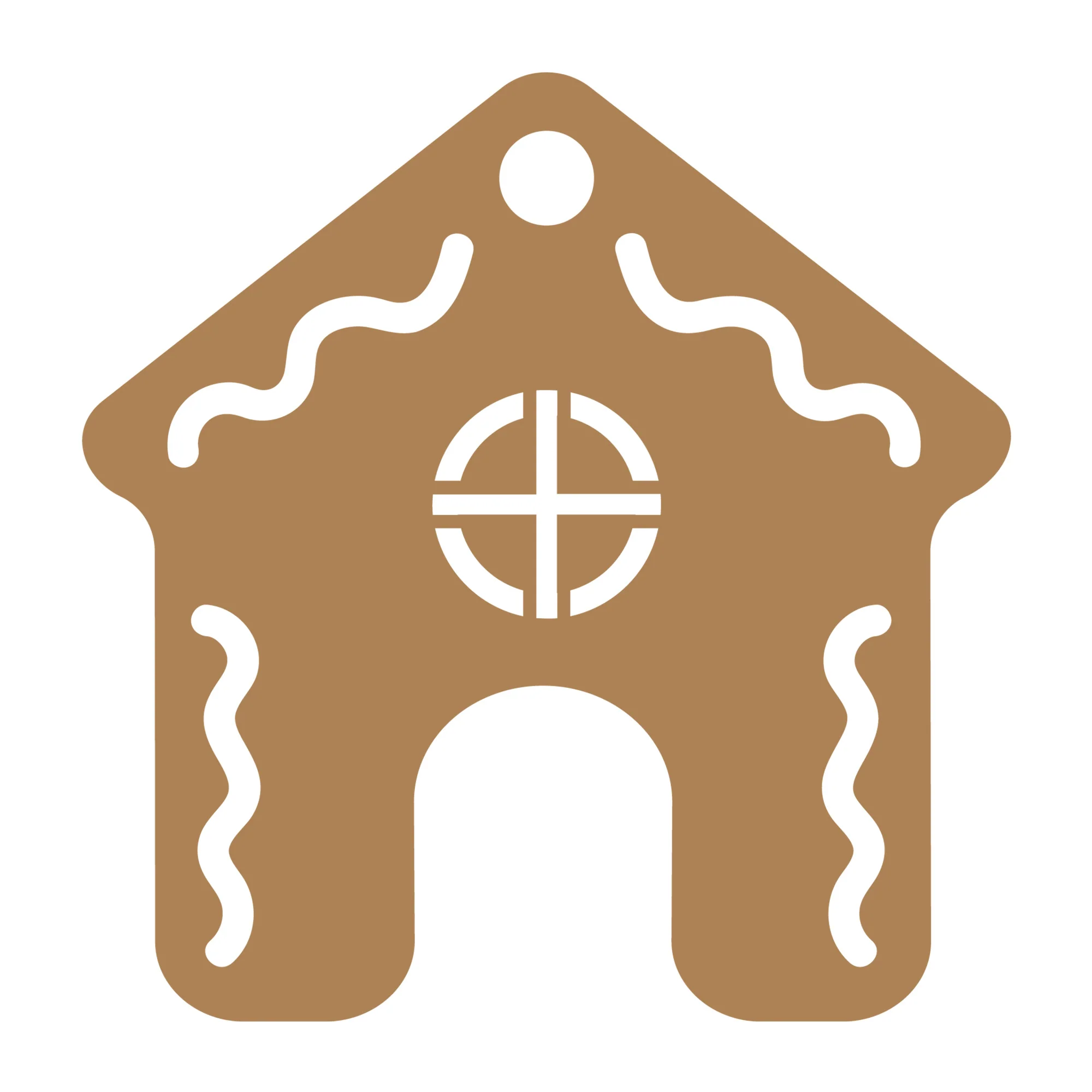 Gift Tag Gingerbread House SVG