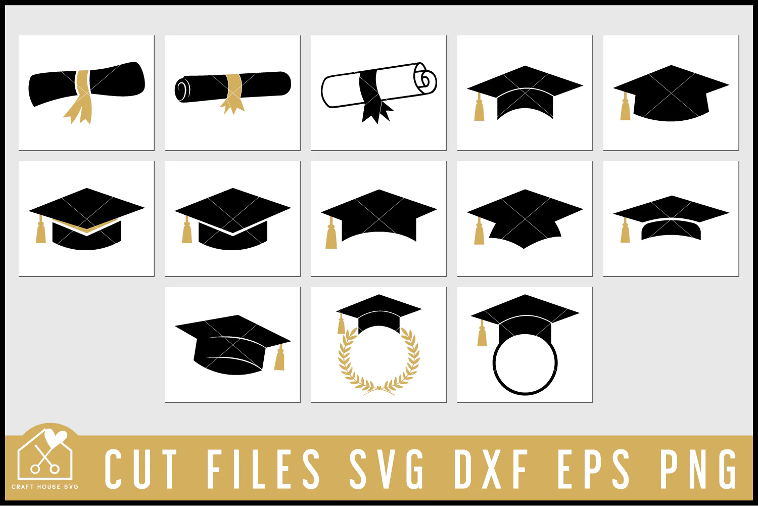 Graduation Cap SVG Bundle - Image 3