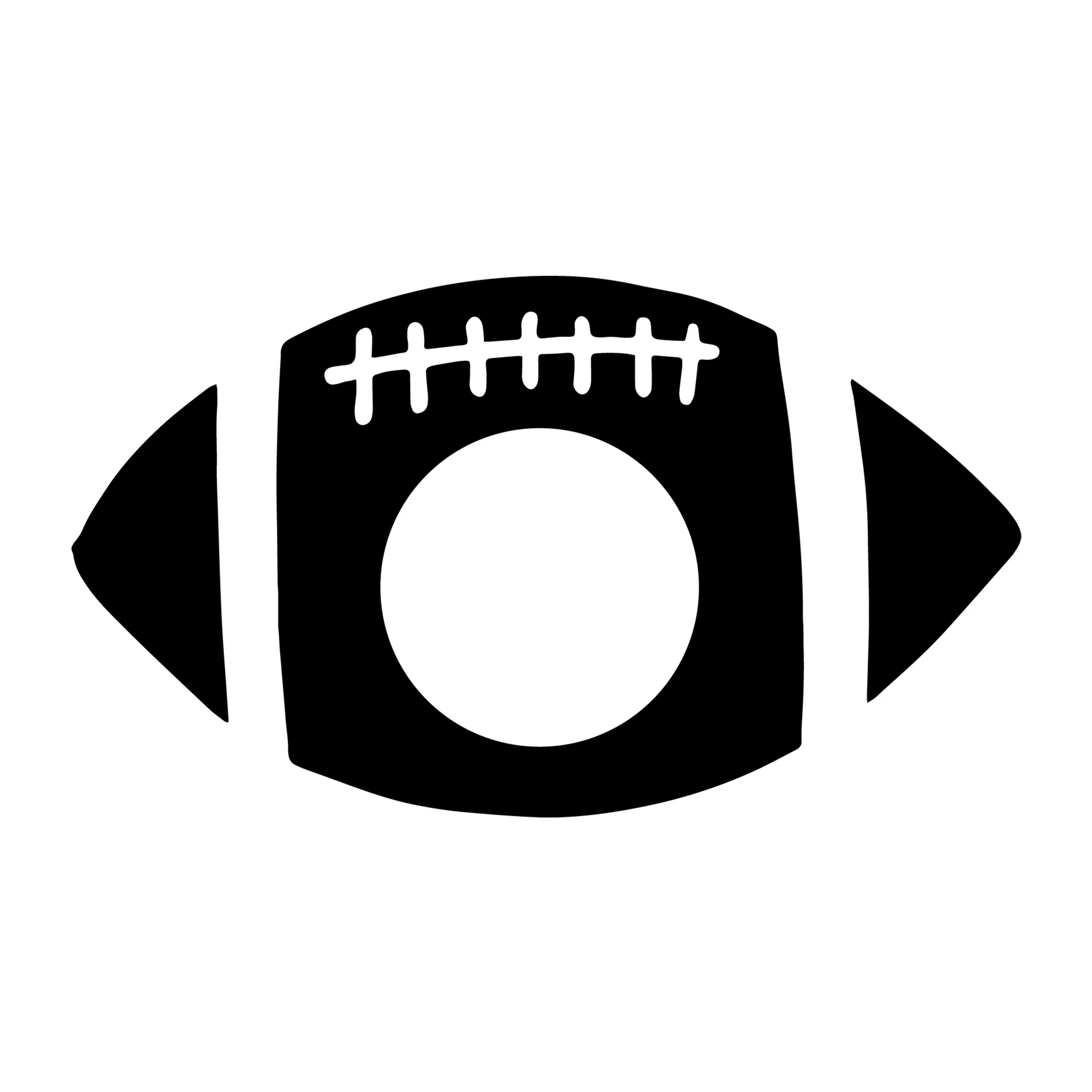 Graphic Football Monogram Frame SVG