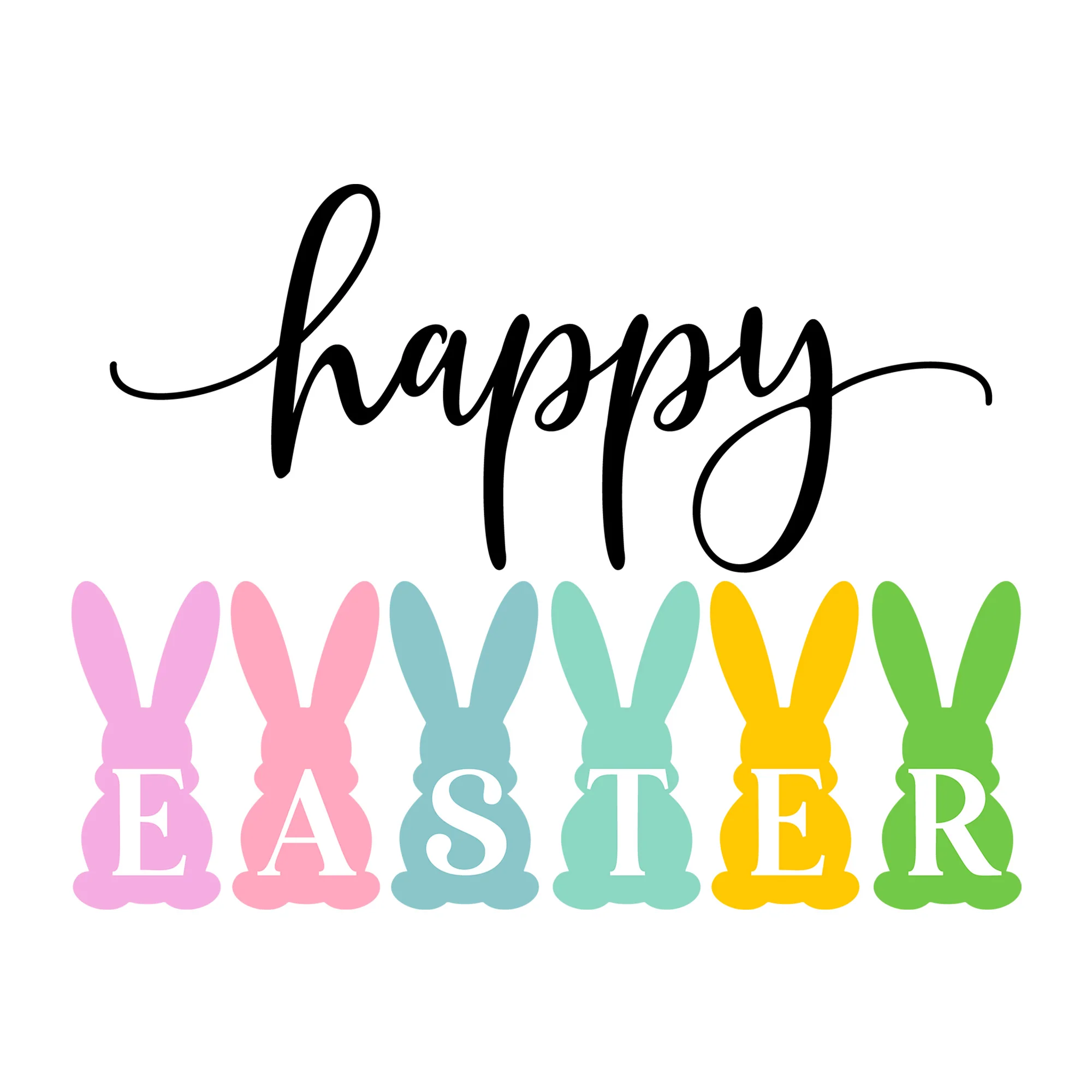 Happy Easter Bunnies SVG
