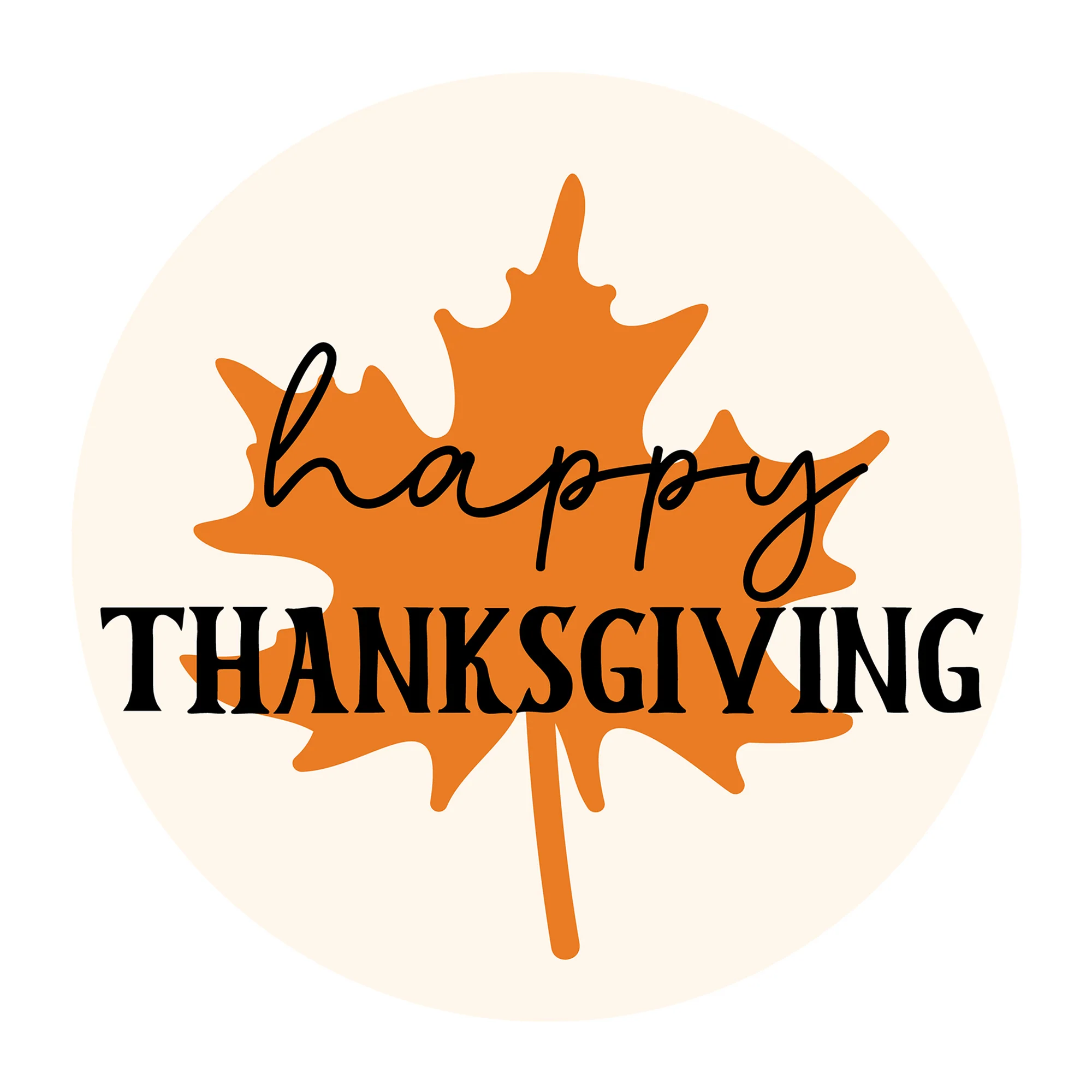 Happy Thanksgiving Maple SVG