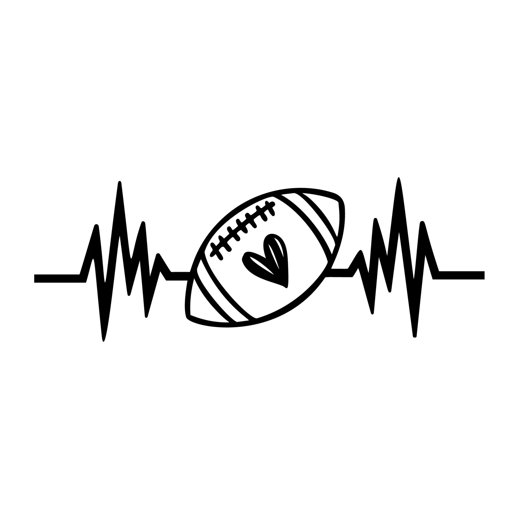 Heartbeat Football SVG