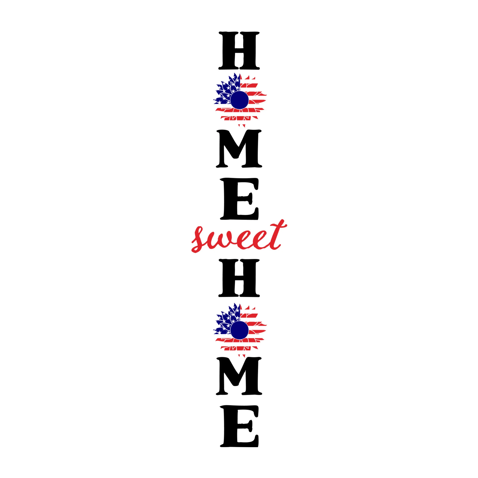 Home Sweet Home Sunflower 4th Of July SVG