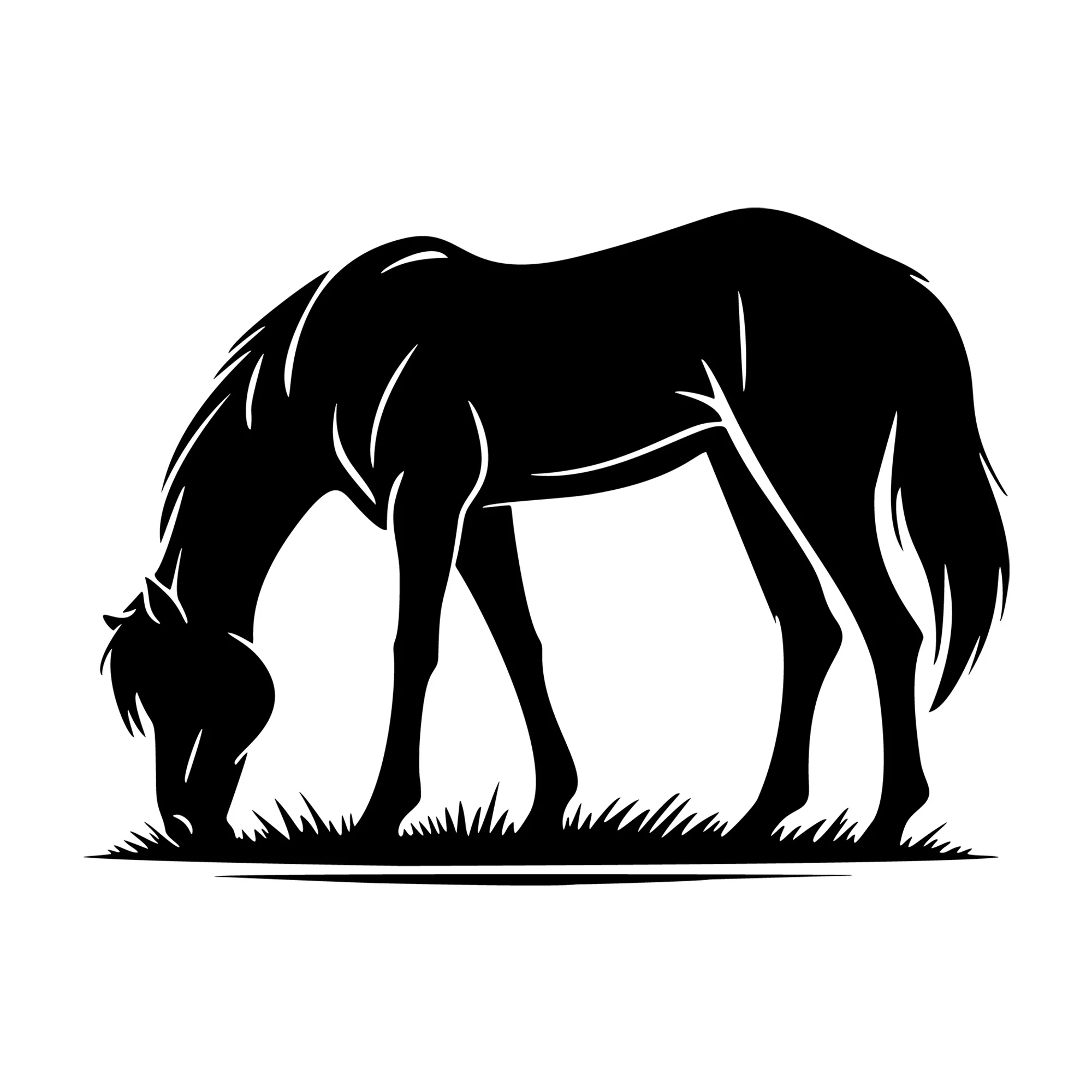Horse Eating Grass SVG
