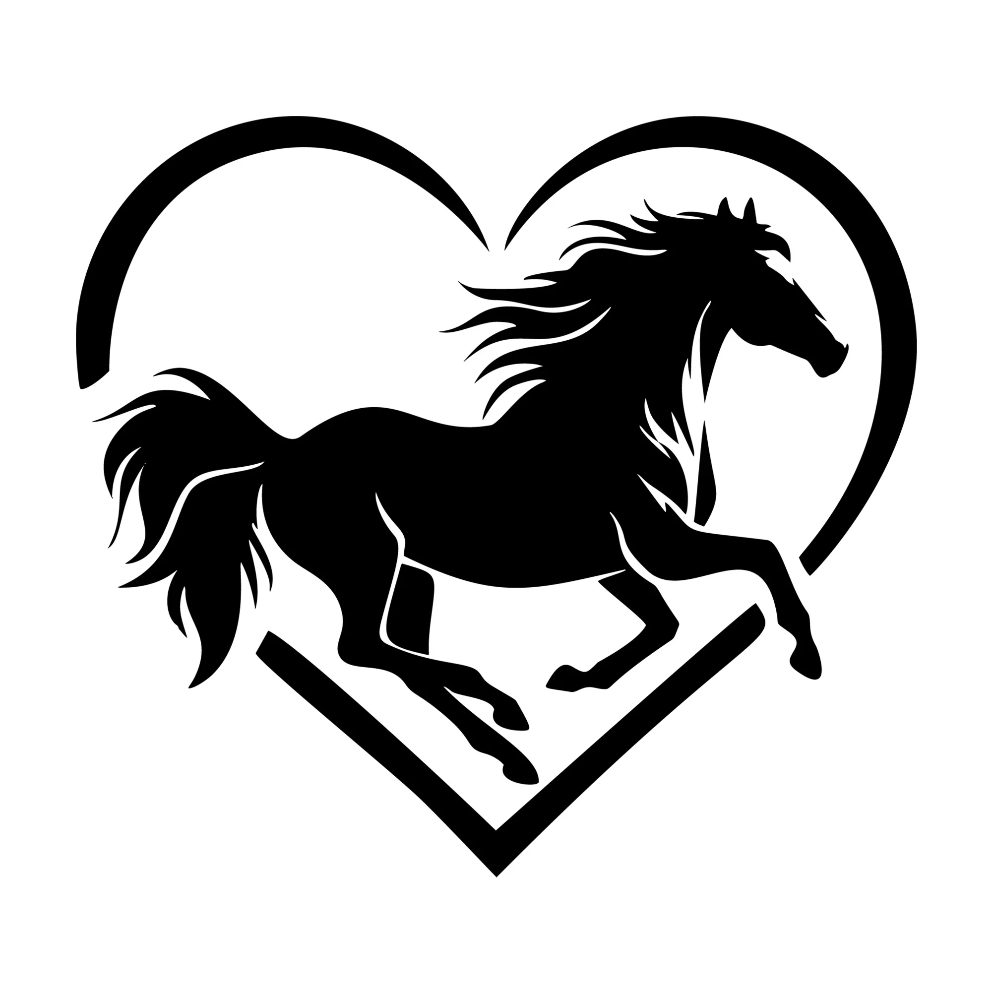 Horse Heart Shape SVG
