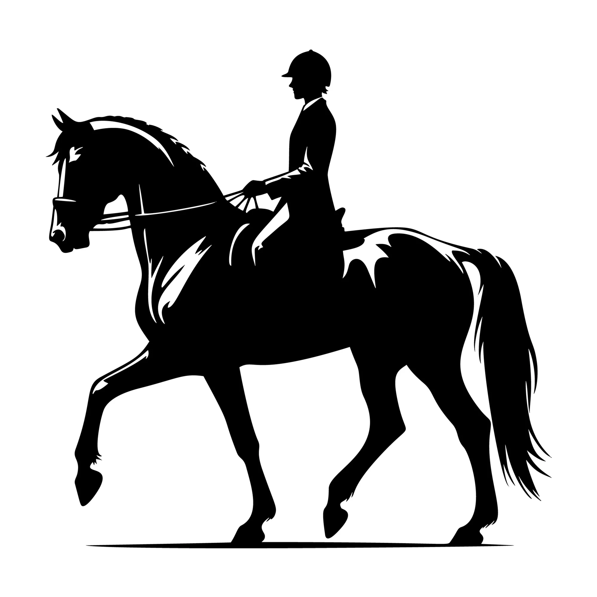 Horse with a rider SVG