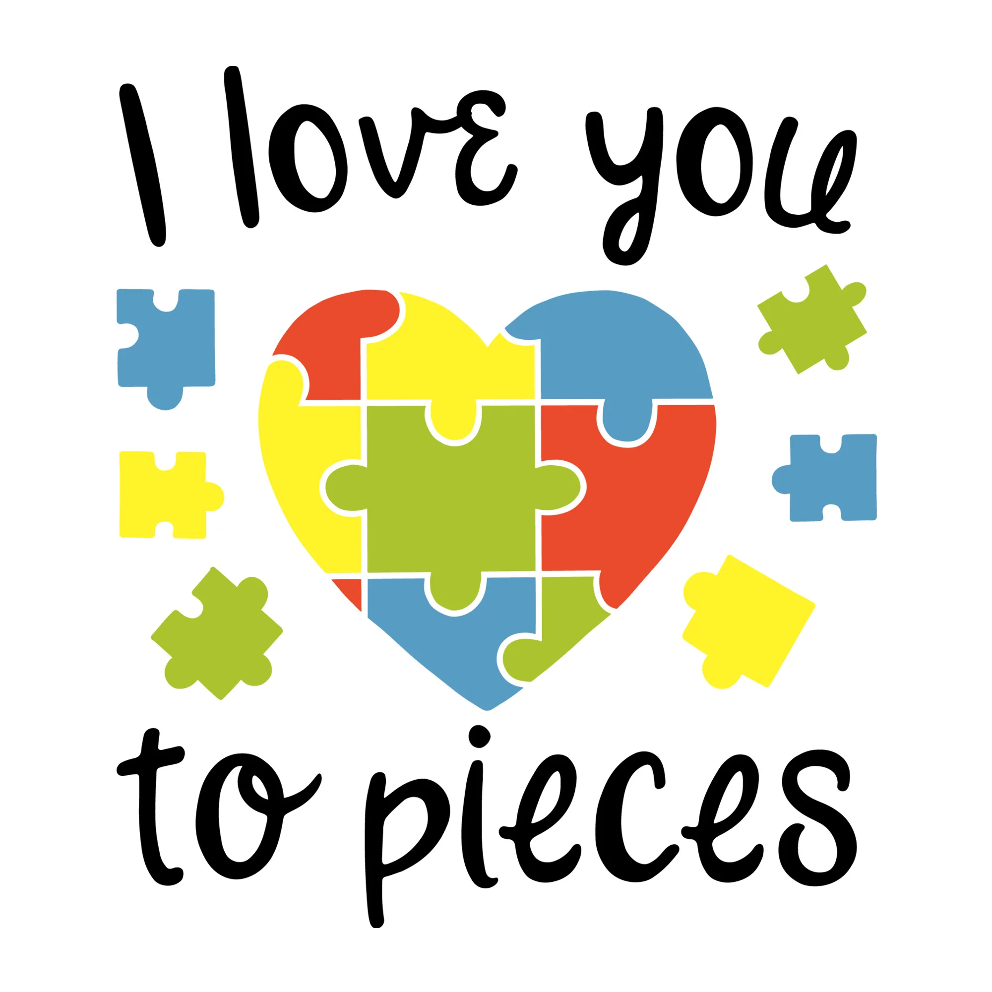 I Love You to Pieces SVG