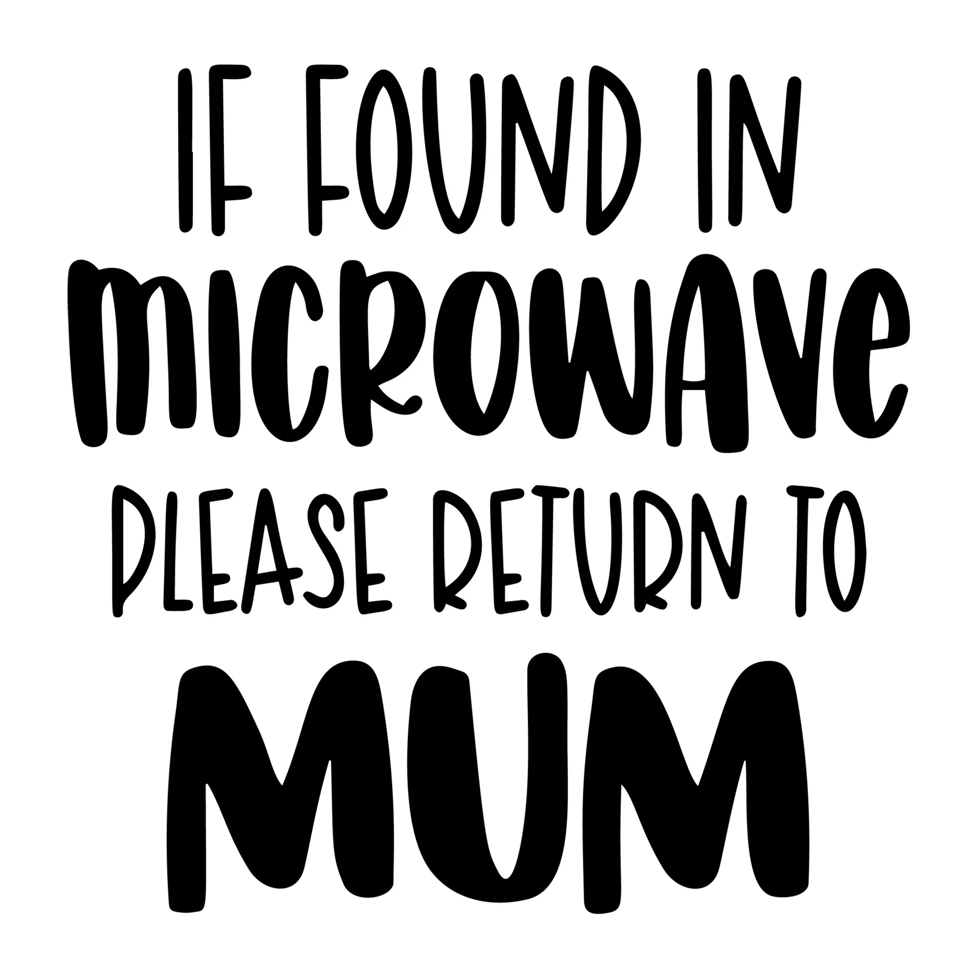 If Found In Microwave Please Return To Mum SVG