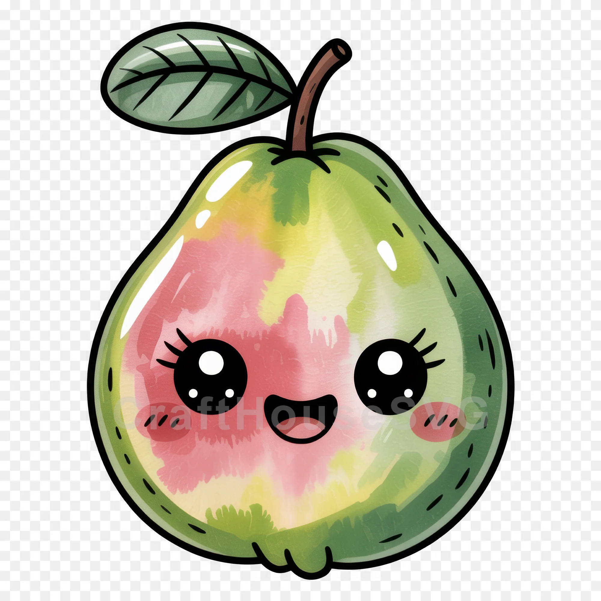 Kawaii Fruit Clipart Sublimation PNG Bundle - Image 17